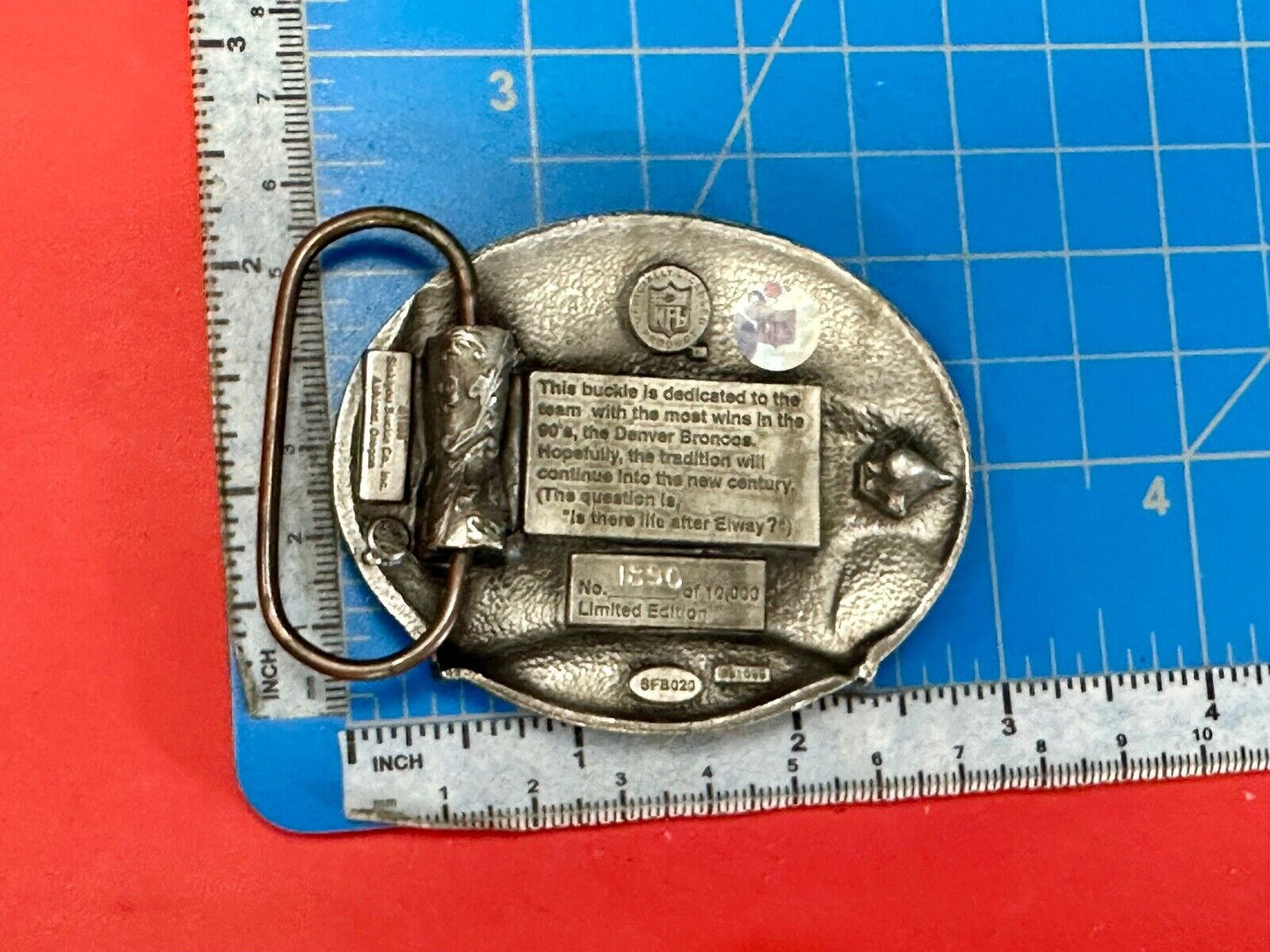 THE Denver Broncos - Most NFL Wins of the 1990's commemorative belt buckle