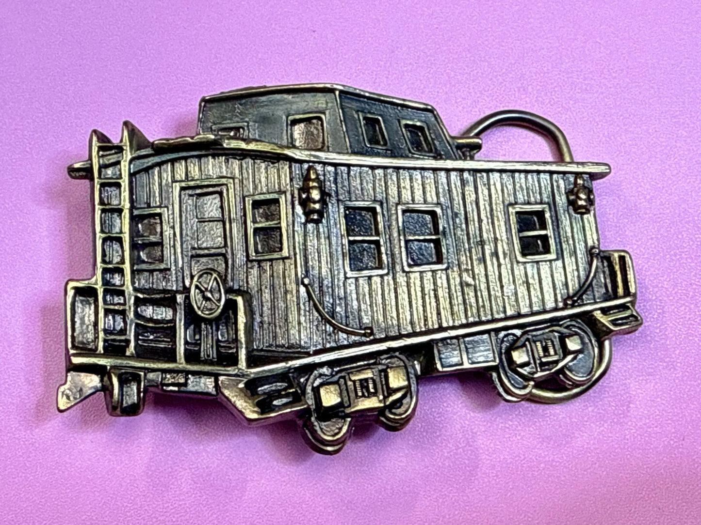 Vintage Caboose Railroad Car Freight Train 1979 The Great American Belt Buckle