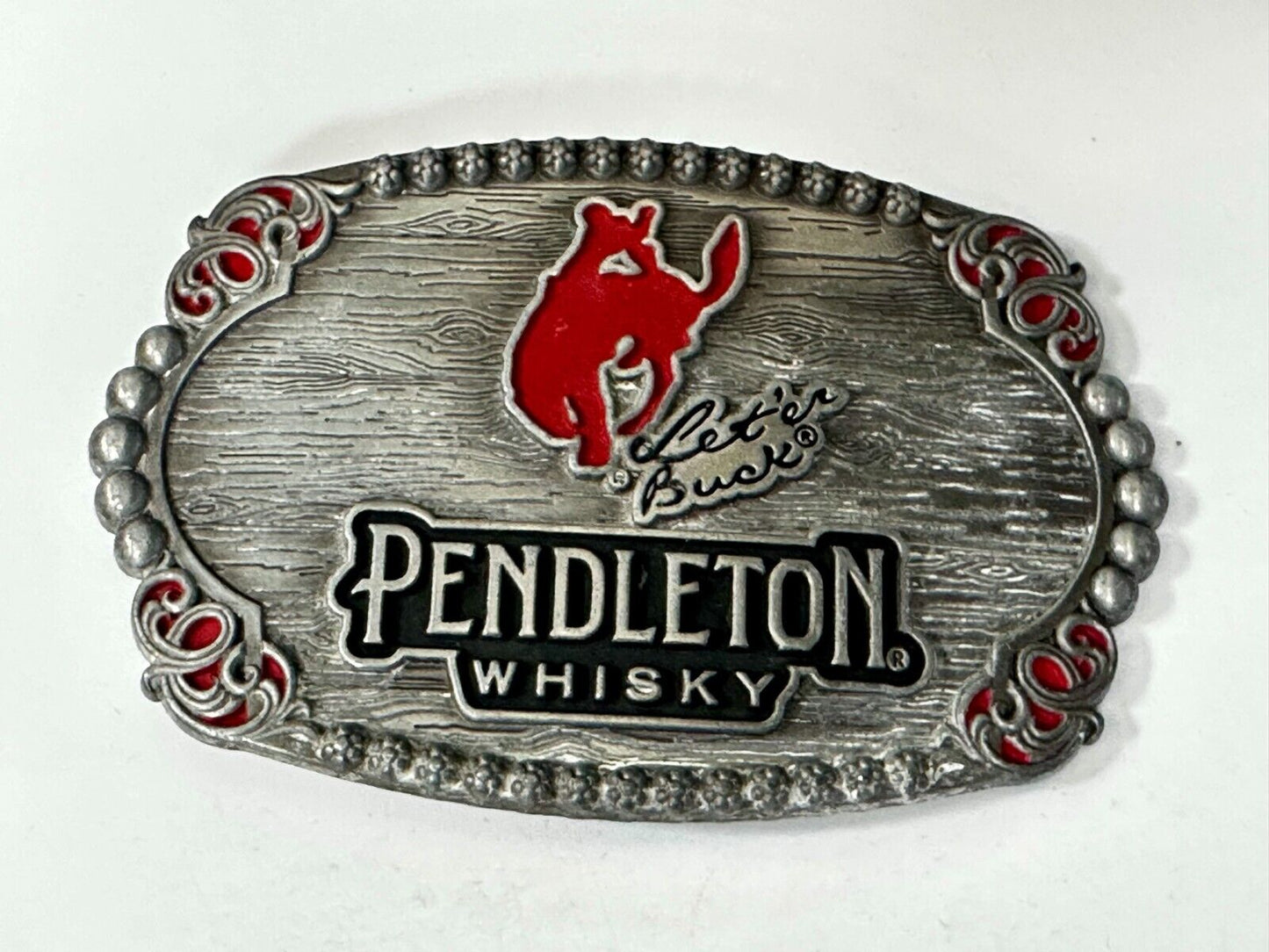 2023 Pendleton whiskey Let'er Buck Rodeo Cowboy Montana Silversmiths Belt Buckle