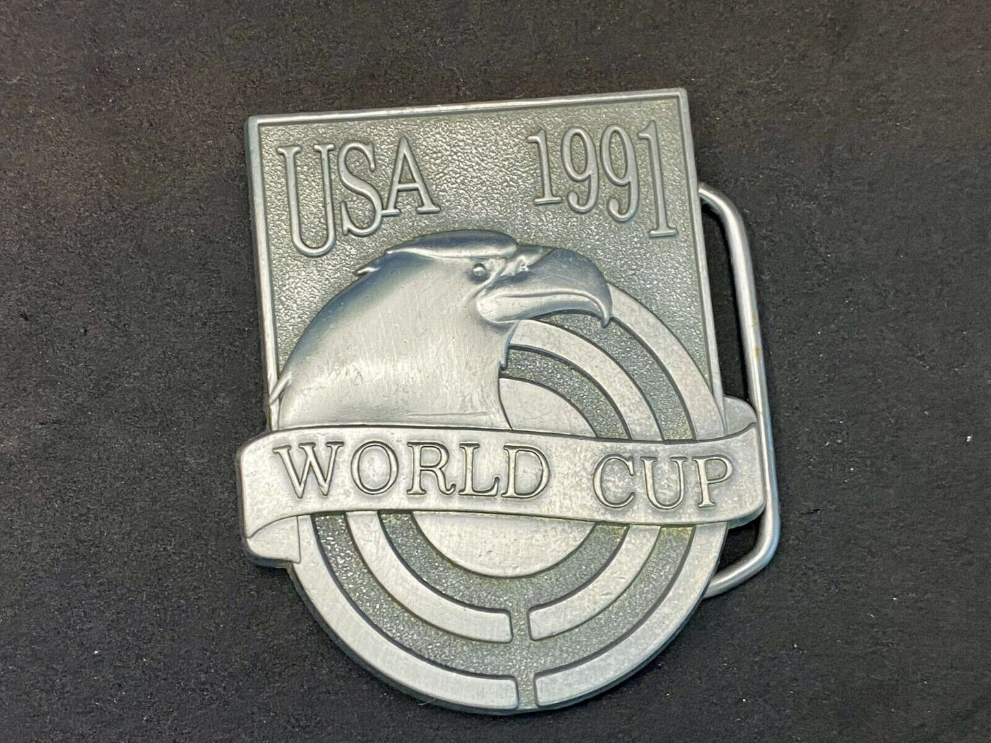 Usa World Cup 1991 Pewter American Eagle Emblem Belt Buckle