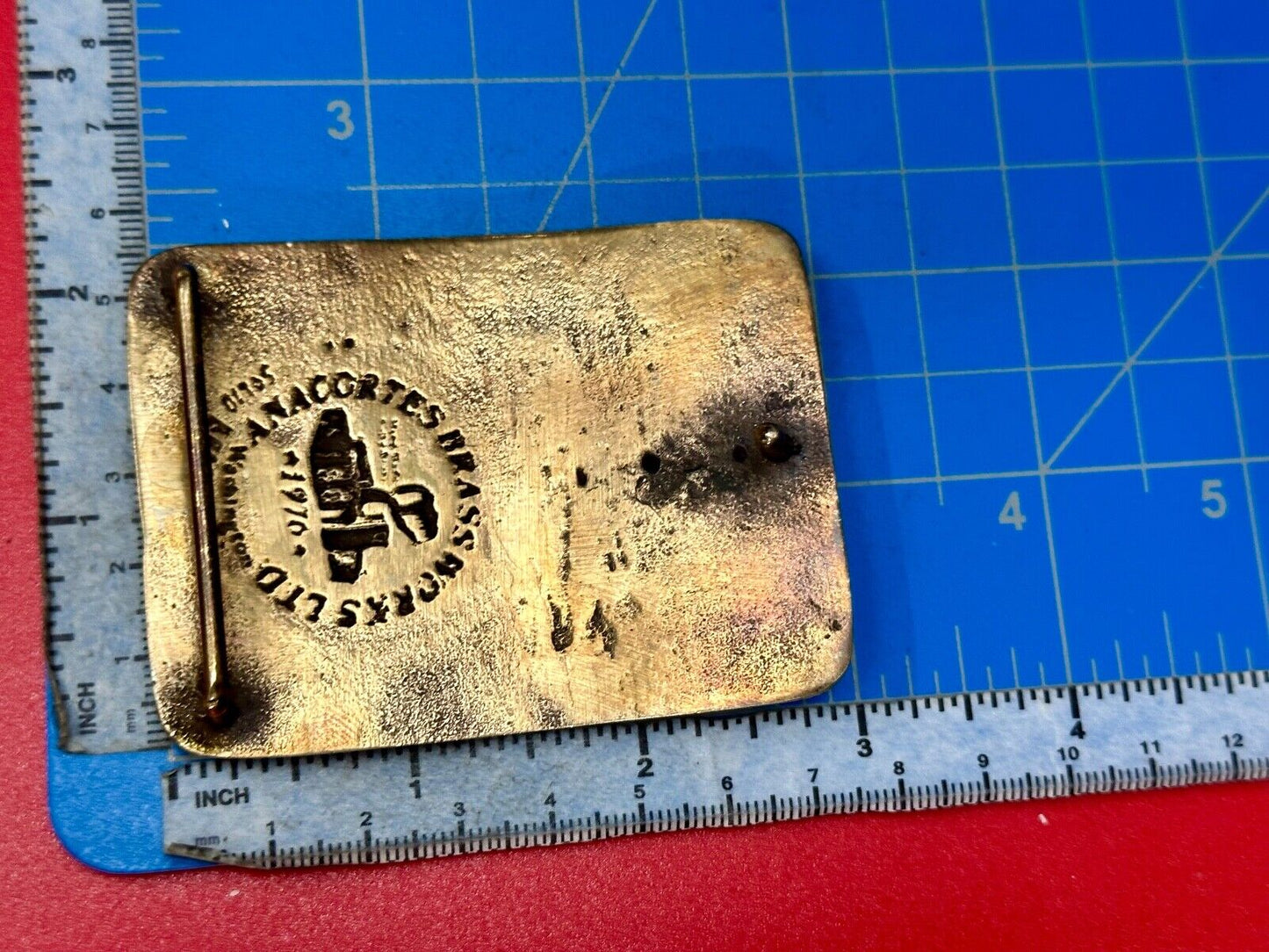 Trans Alaska Oil Pipeline Tukwila Plant Owens Corning Fiberglass belt buckle