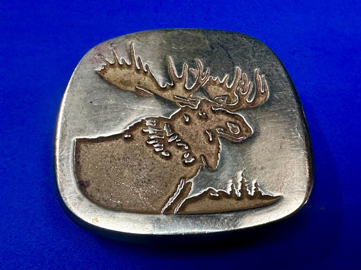 The Moose RARE Commemorative Cutout Solid Brass Vintage Belt Buckle
