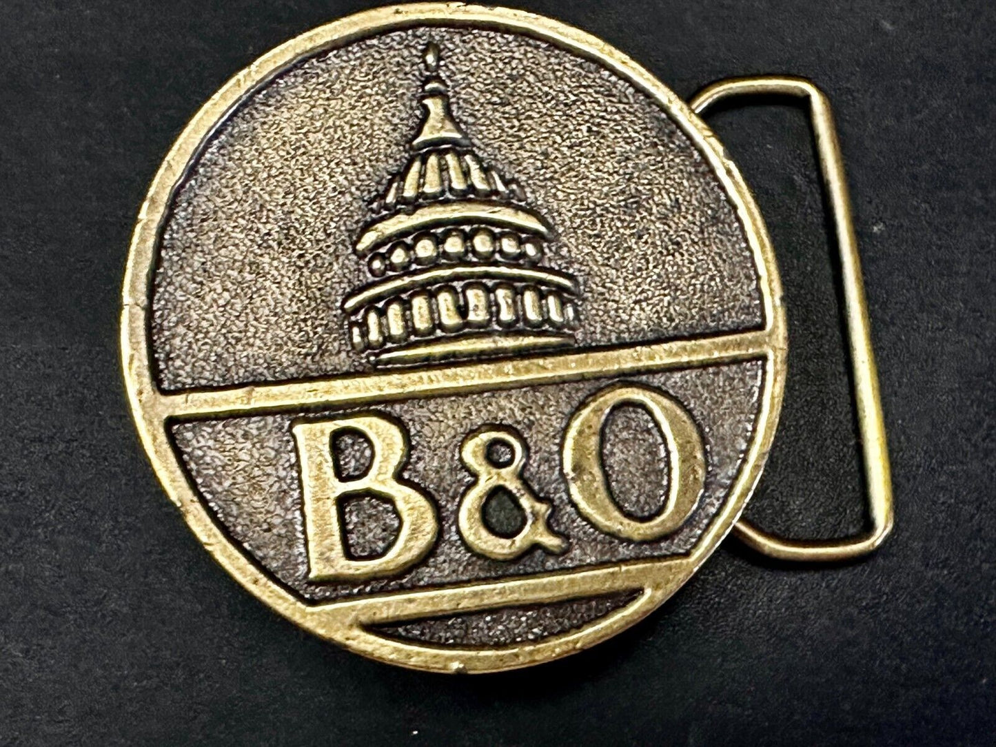 B & O Baltimore and Ohio Railroad Vintage 1974 Belt Buckle by Lewis Buckle Co.