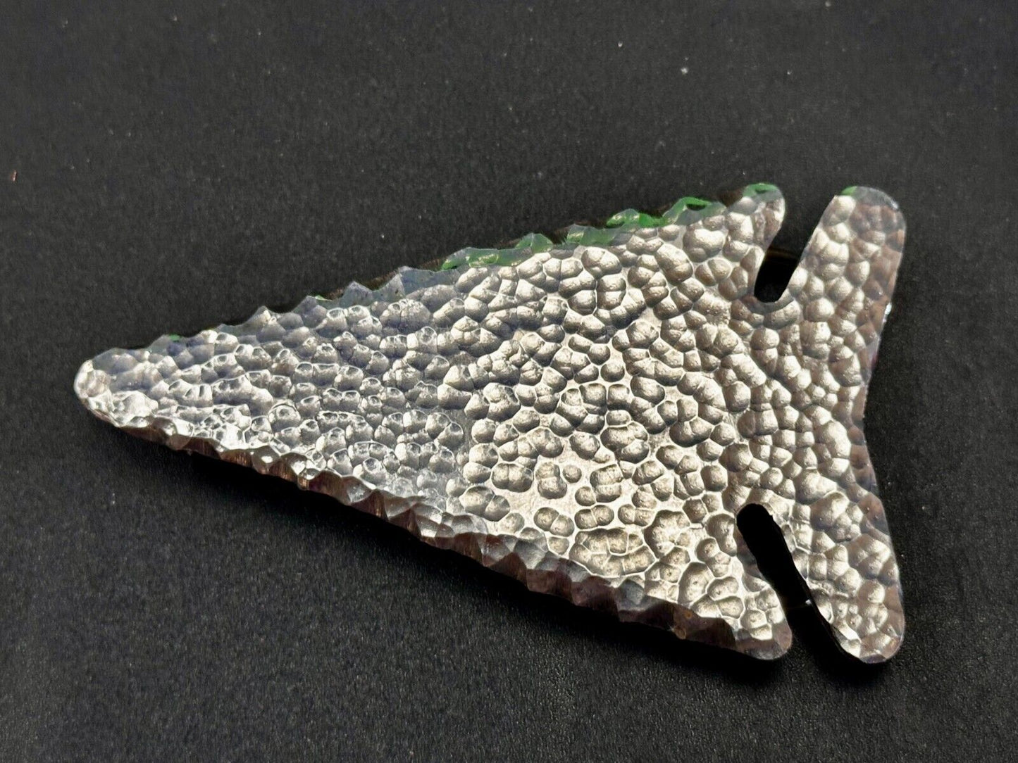 Arrow Head Textured Artisan Cast Made Native Indian Art Figural Belt Buckle