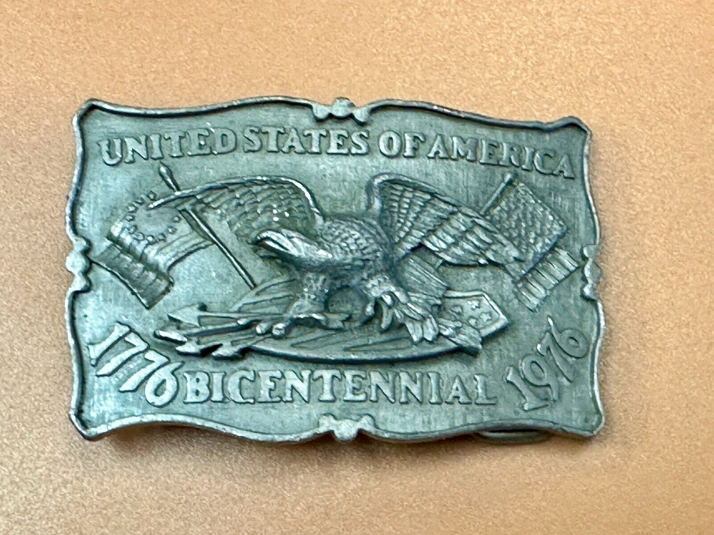 Swiss Miss Patriotic American Eagle 200 year Bicentennial Pride belt buckle