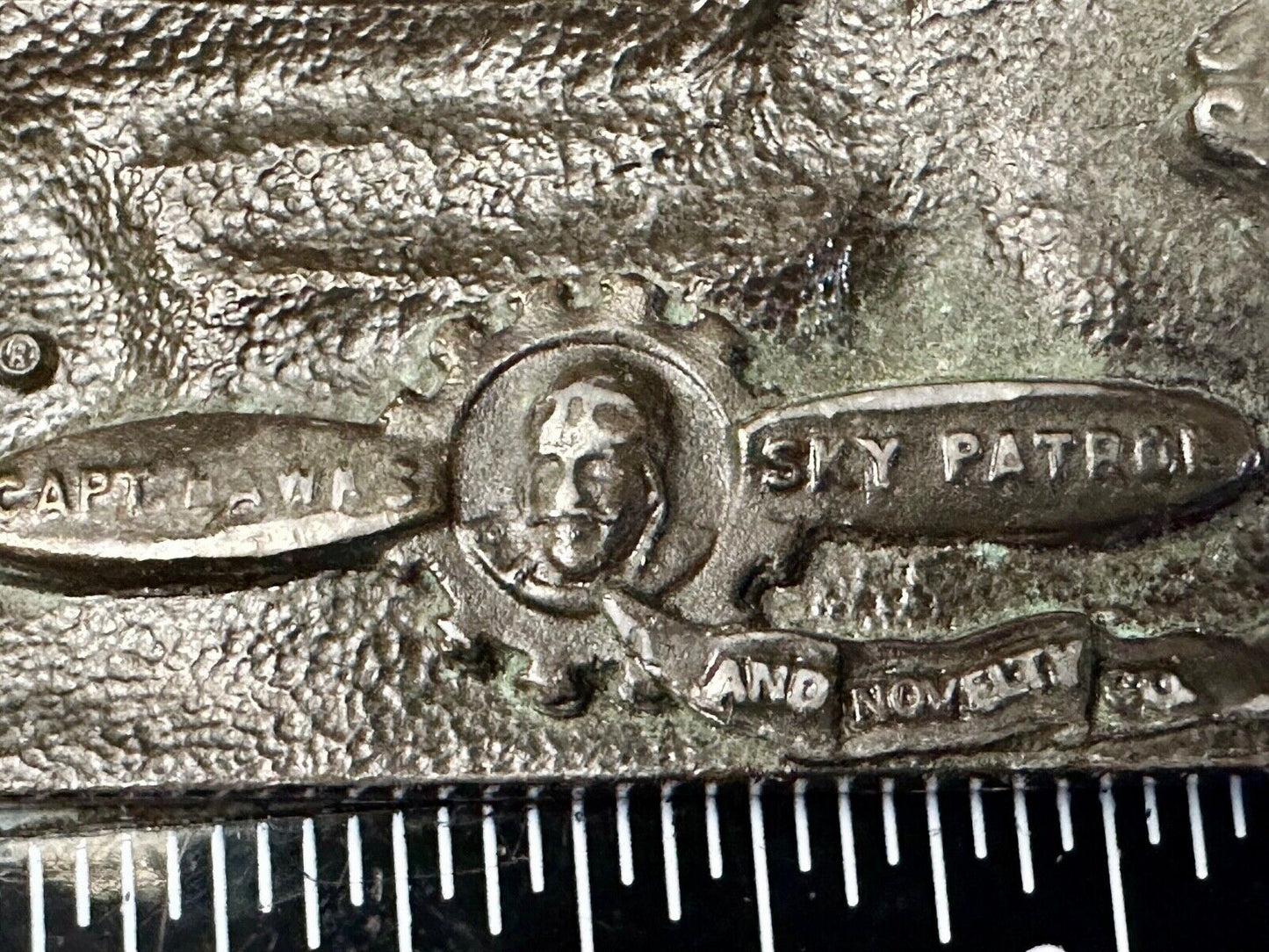 Train Steam Locomotive Vintage 1977 Cutout RR Cast Hawks Sky Patrol Belt Buckle