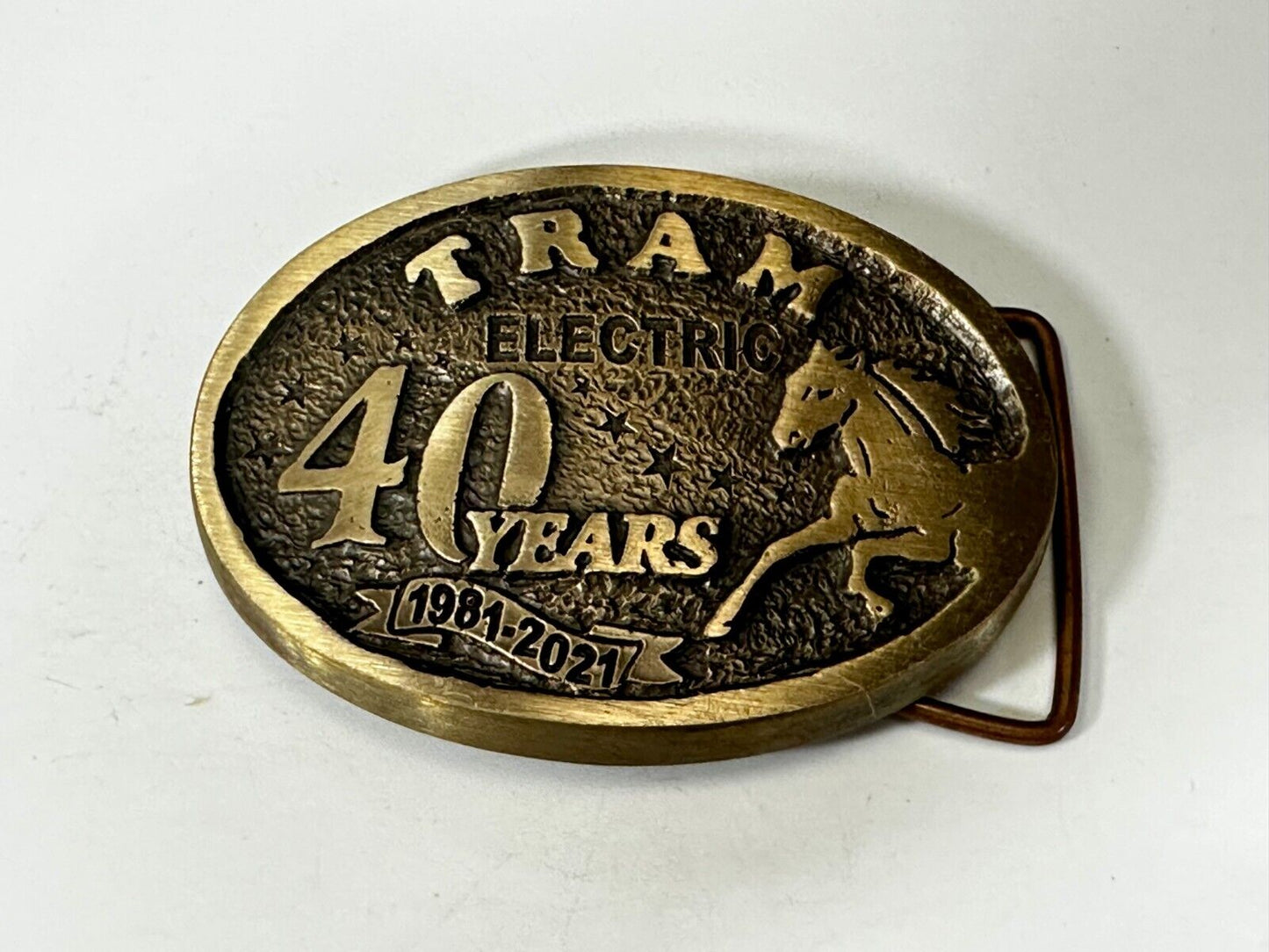 TRAM Electric 40 Years 1981-2021 Commemorative Danny Branford RARE Belt Buckle