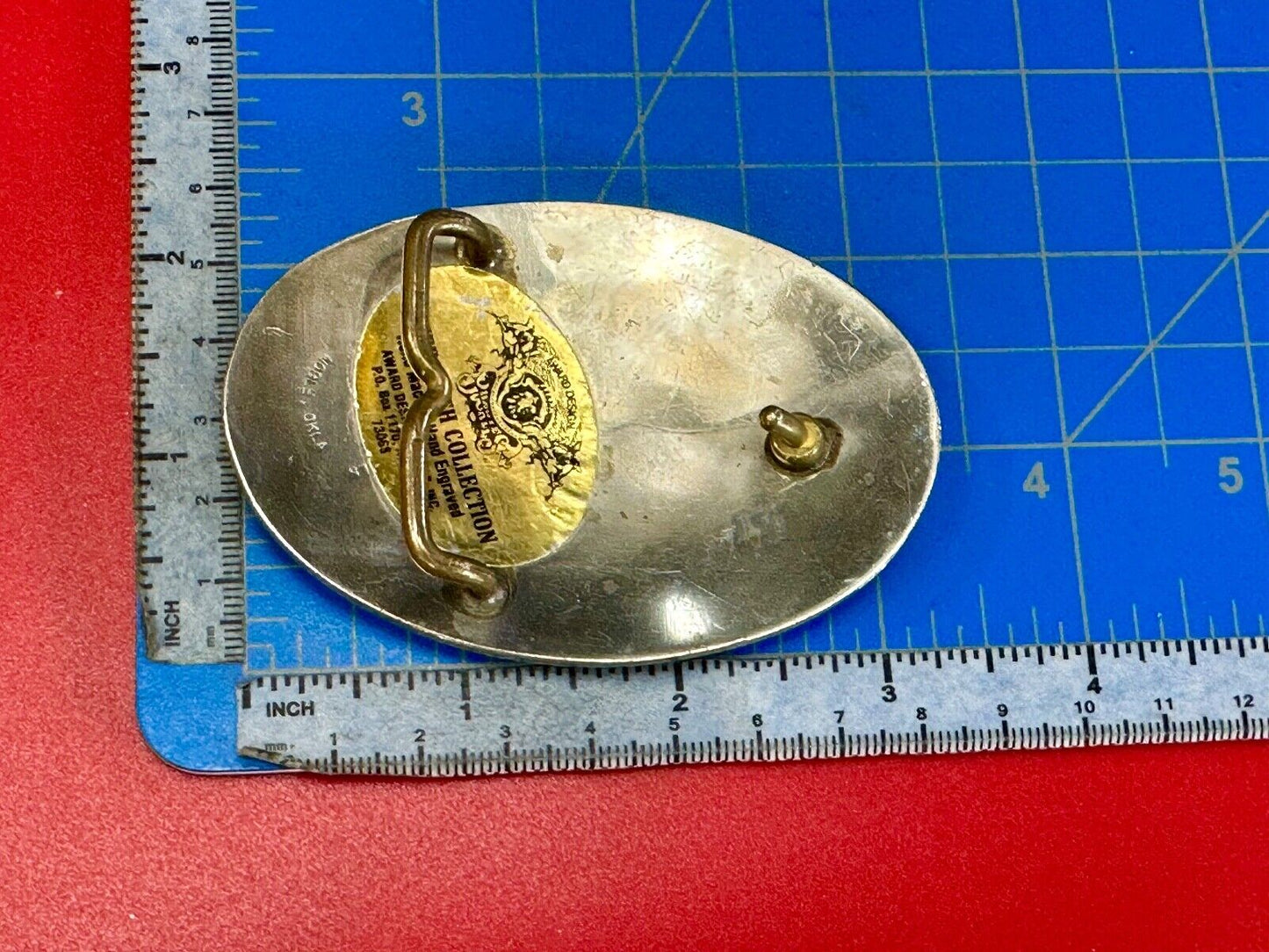 The Great State of Oregon Vintage inlaid ADM Silversmith Collection belt buckle