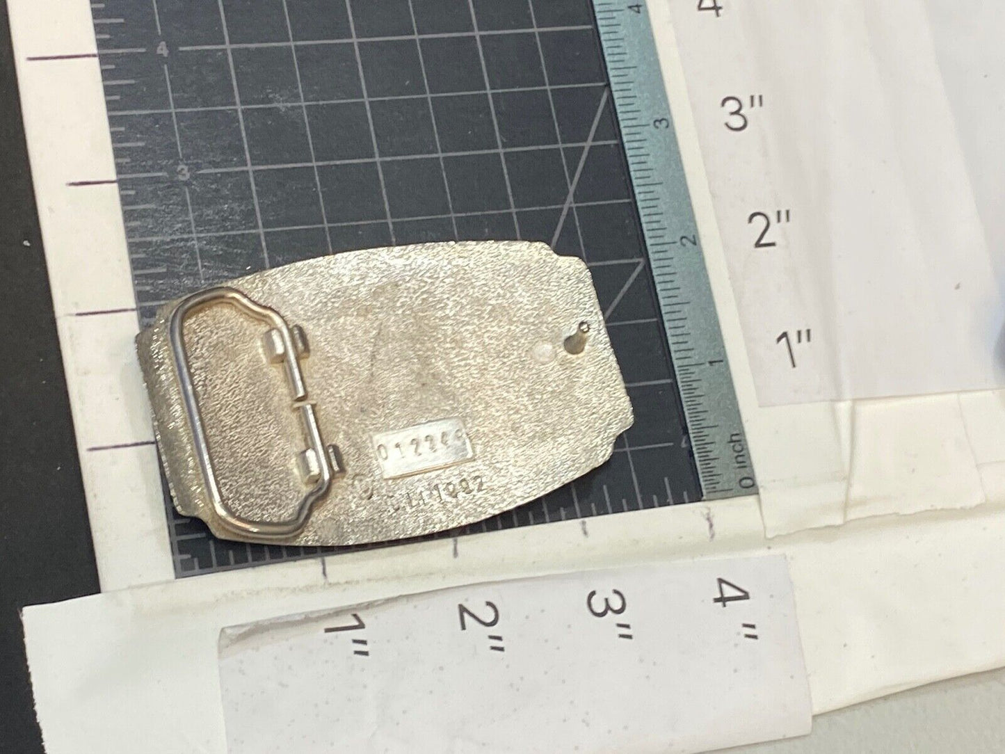 Vintage 1992 US American Wold War II 2 commemorative tribute belt buckle