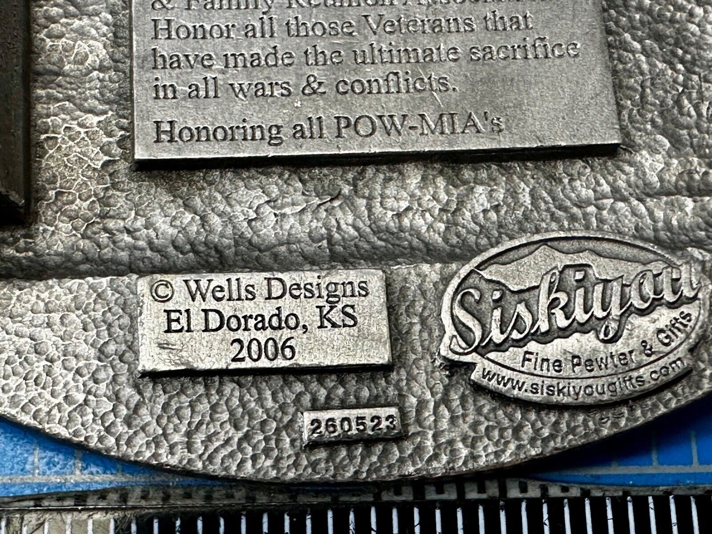 The Kansas Vietnam Veterans Family Reunion 19th Annual Commemorative Belt Buckle