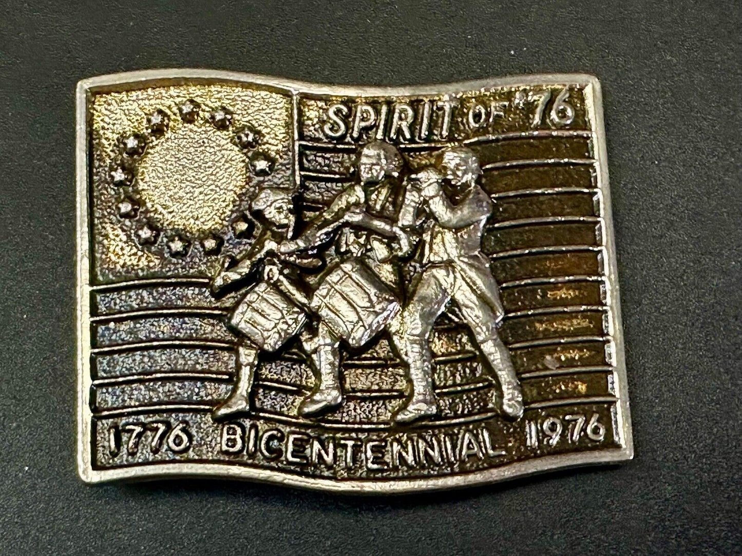 The Spirit of 76 - Patriotic American Bicentennial Marching Band belt buckle