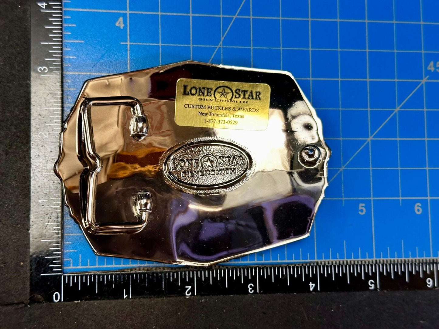TGRA Texas Tradition Rodeo Flag Racing 2012 Trophy Award Belt Buckle Lone Star