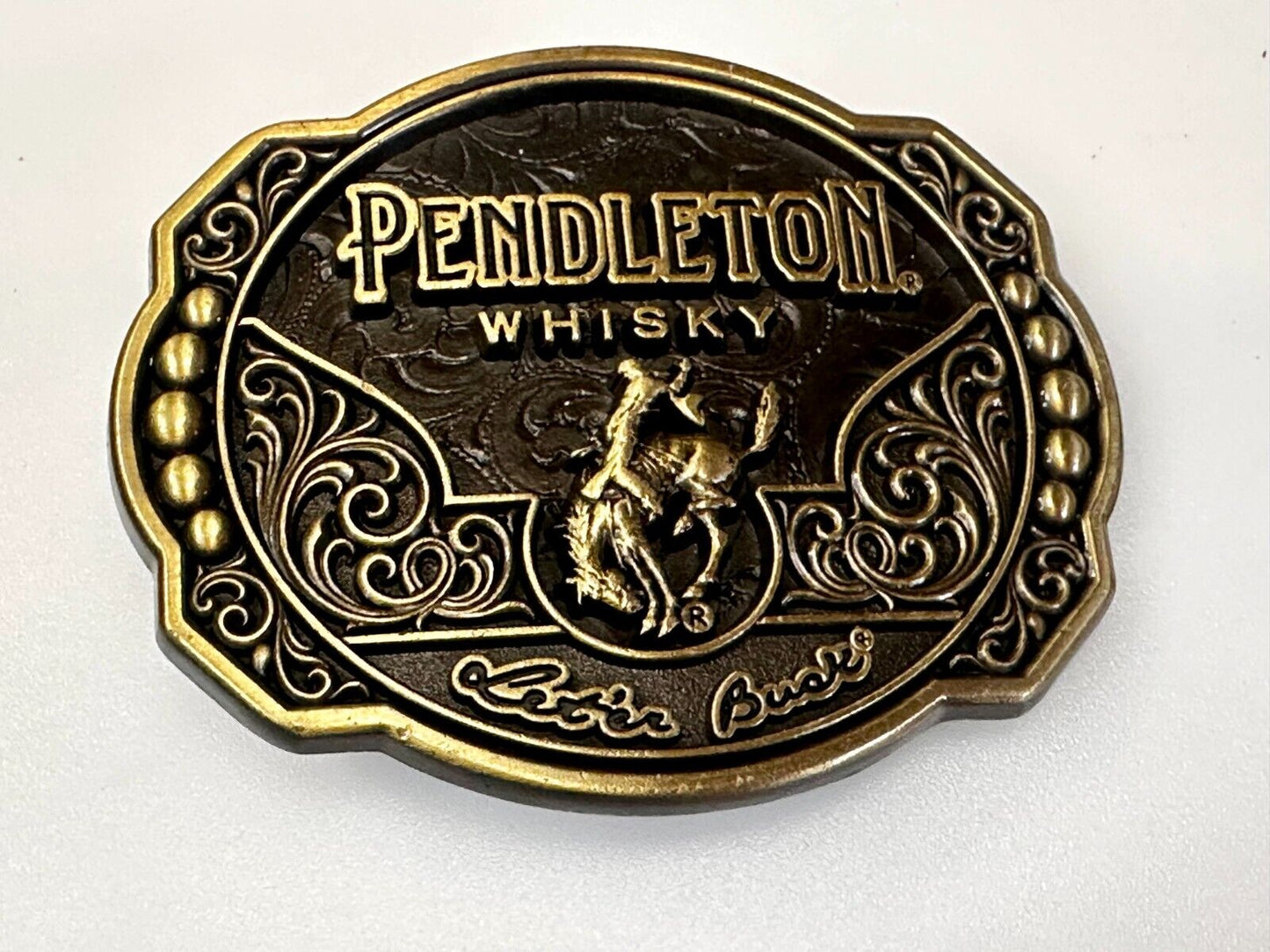2024 Pendleton Whiskey Let'er Buck Rodeo Cowboy Montana Silversmiths Belt Buckle