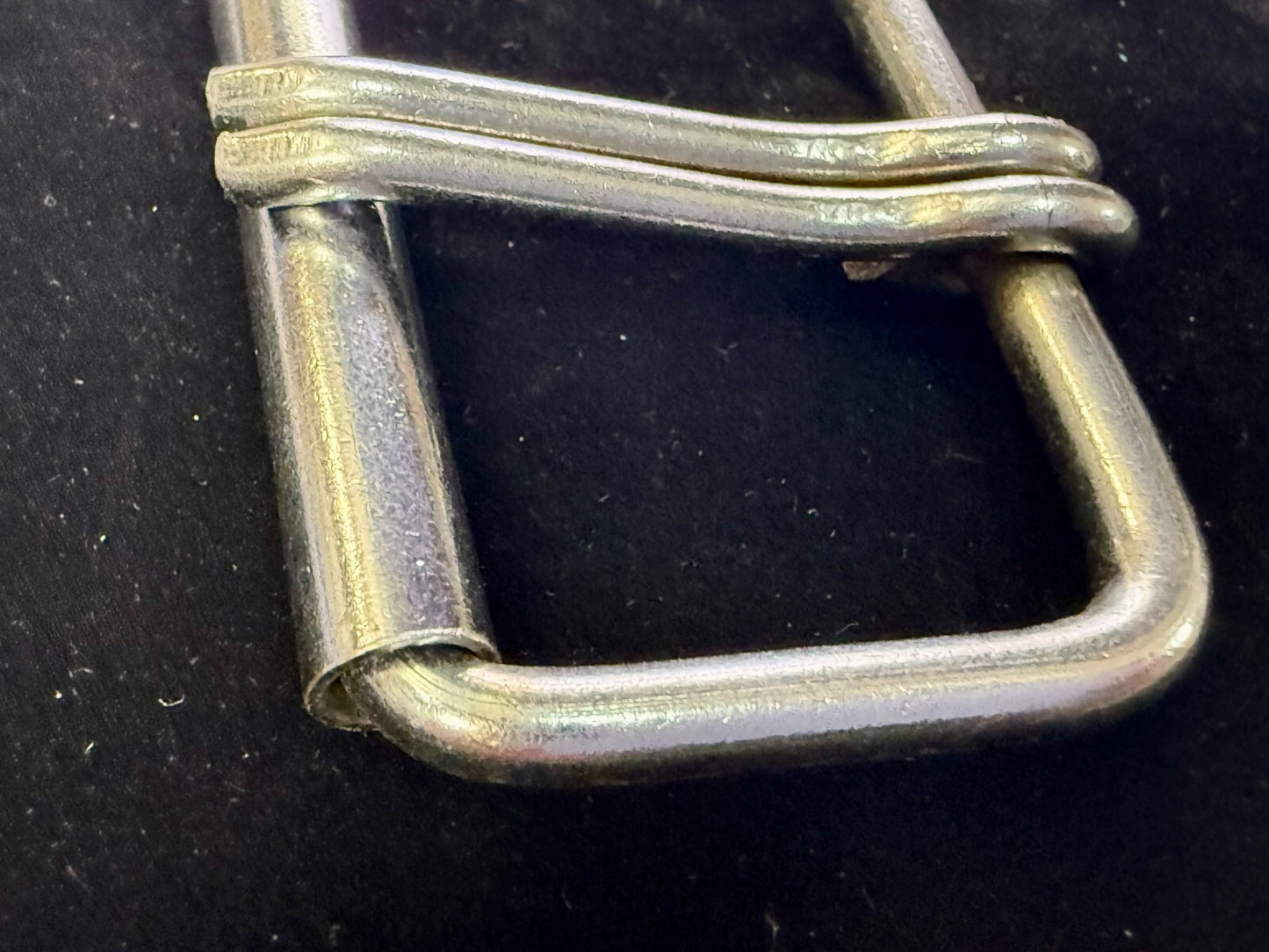 3" wide Double Prong Roller Silver Tone Replacement Uniform Belt Buckle