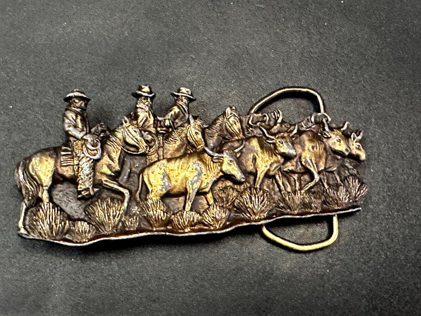 The Caddle Drive - Rodeo Cowboys Ranchers Day at Work Bergamot Belt Buckle