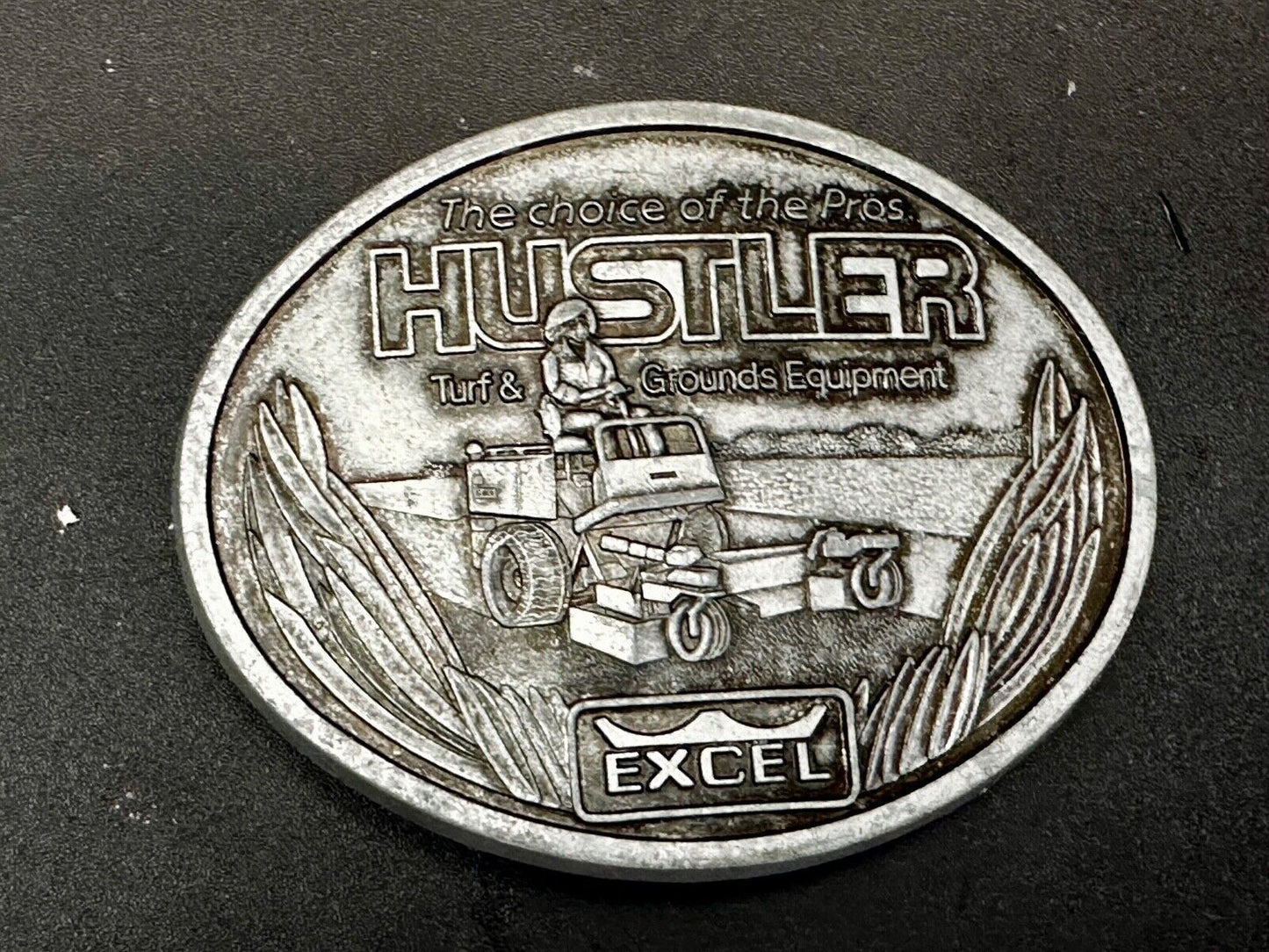 The Choice of the Pro Hustler Mower Mowing Landscaper Vintage Belt Buckle