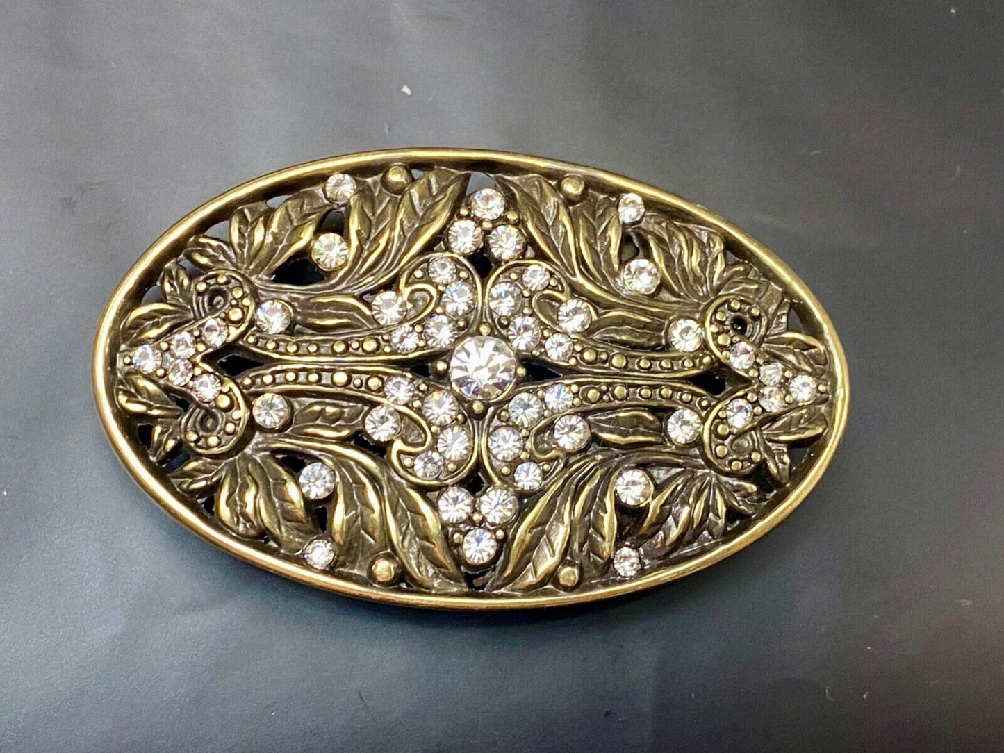 Beautiful Clear Rhinestone covered western see through belt buckle