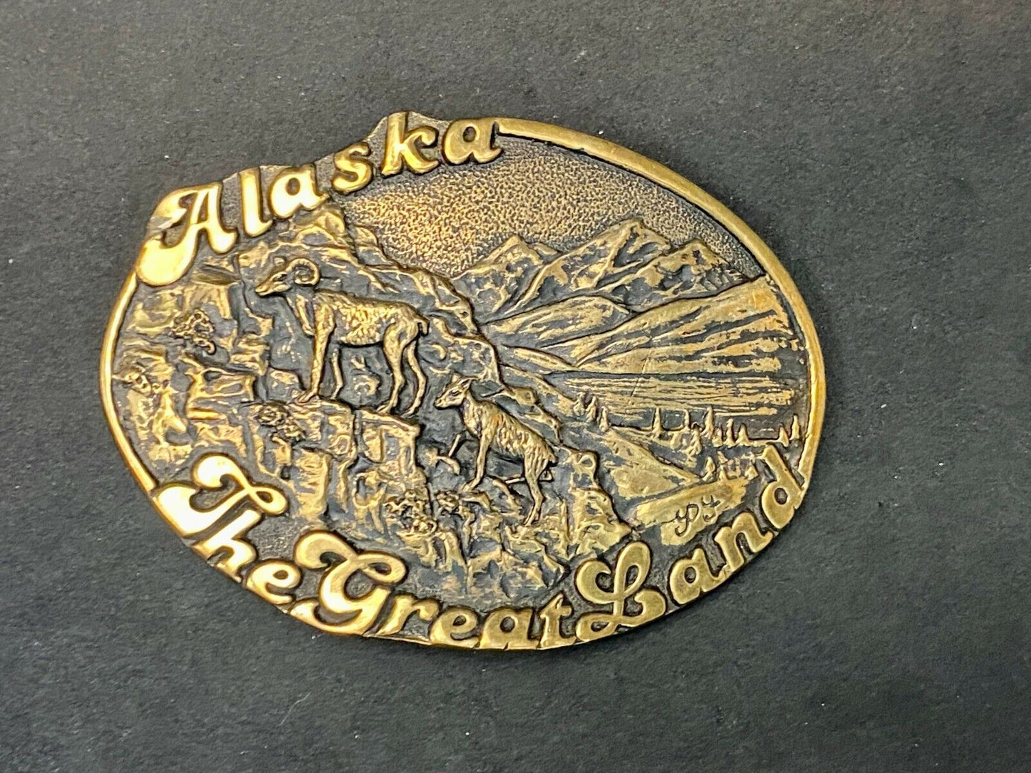 Vintage Alaska The Great Land Limited Belt Buckle By Alaska Frontier Arts Ltd