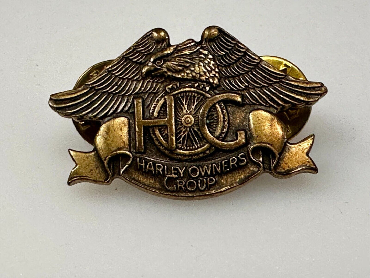 Vintage 1983 Harley Davidson Eagle Badge HOG Owners Group Jacket Vest Biker Pin