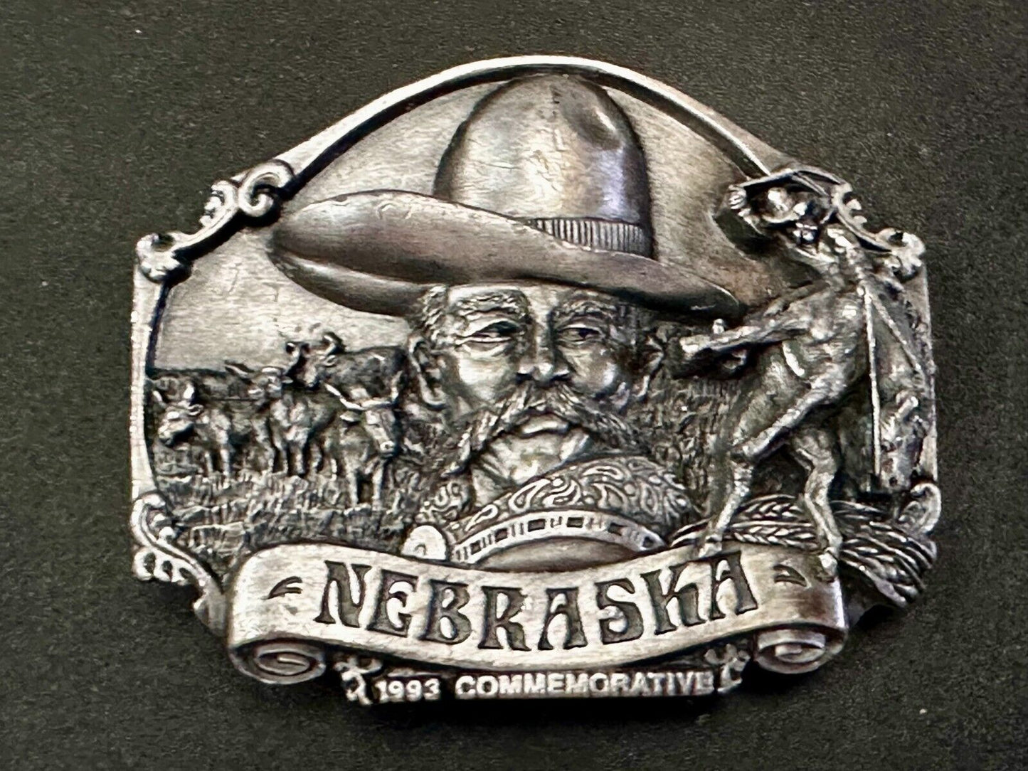 The Great State of Nebraska 1993 10th Annual Commemorative Siskiyou Belt Buckle