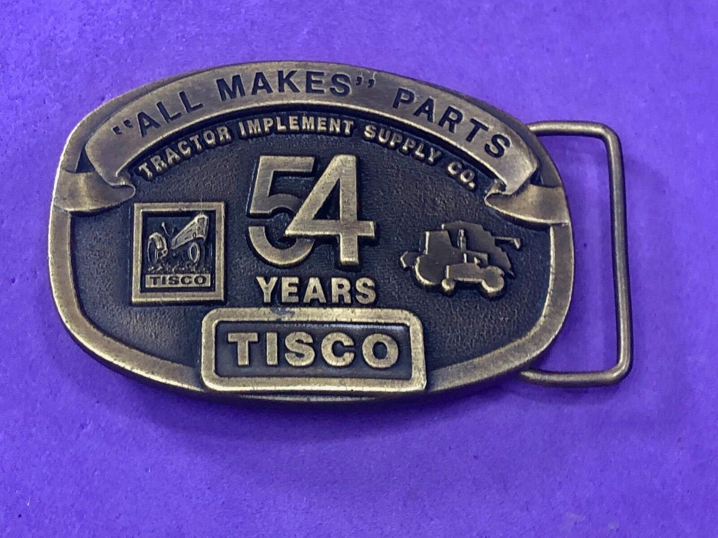 Vintage 1991 Tisco All makes Parts - tractor supply farm 54 years belt buckle
