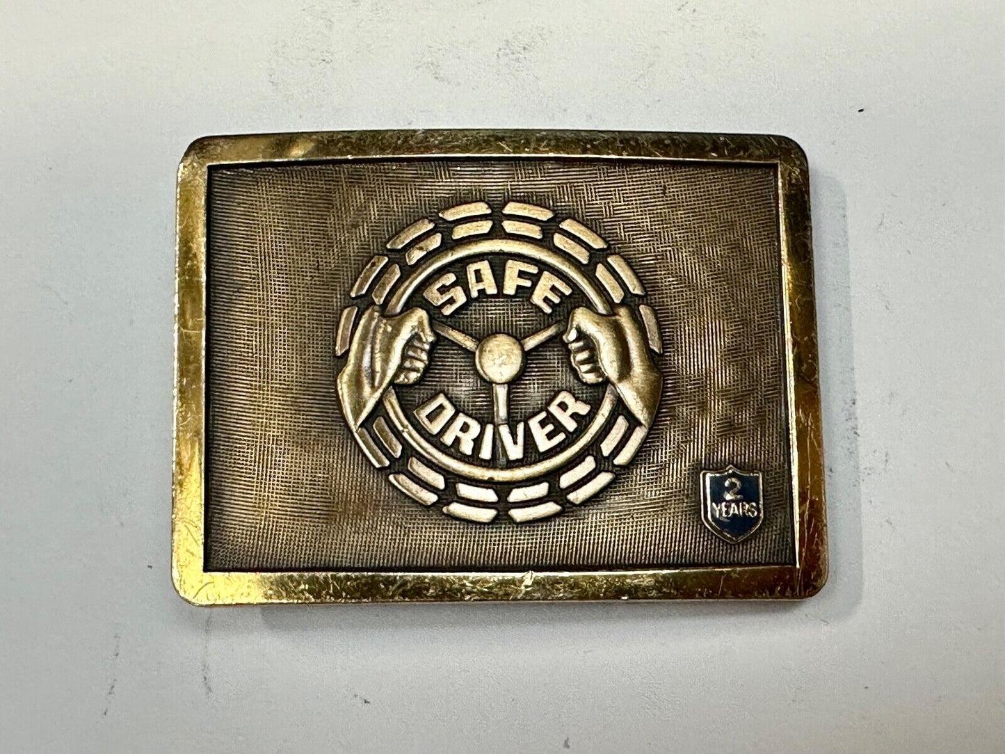 Balfour Safe driver Semi Big Rig Transport belt buckle with 2 year insert