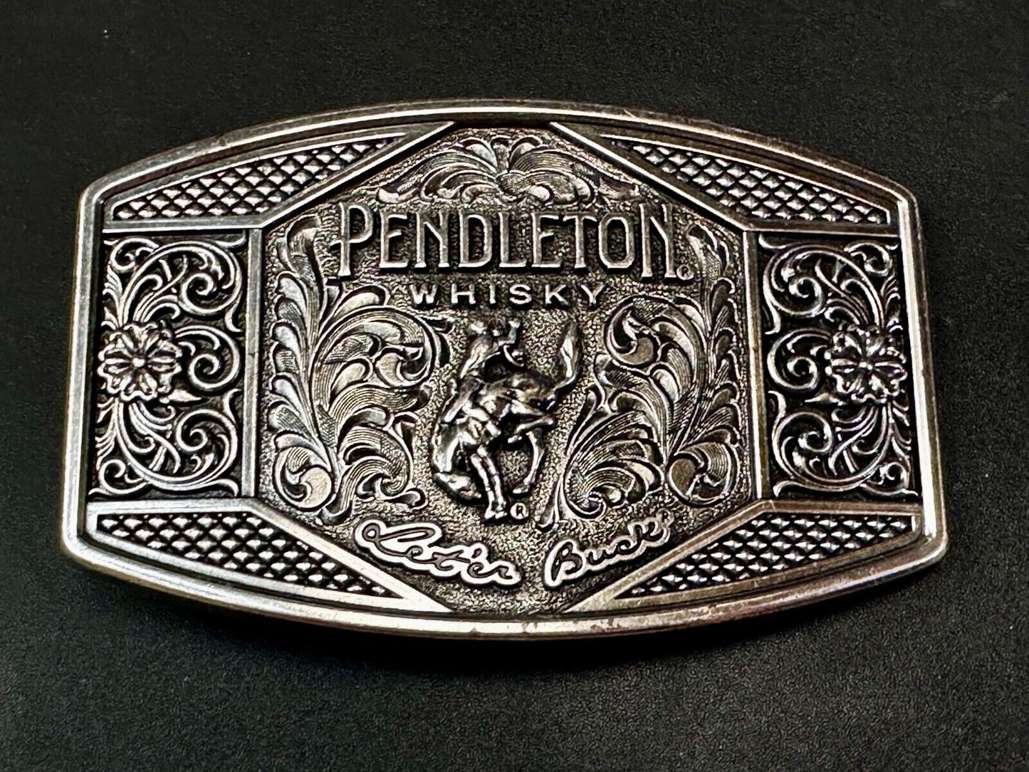 2022 Pendleton Whiskey Let'er Buck Rodeo Cowboy Montana Silversmiths Belt Buckle