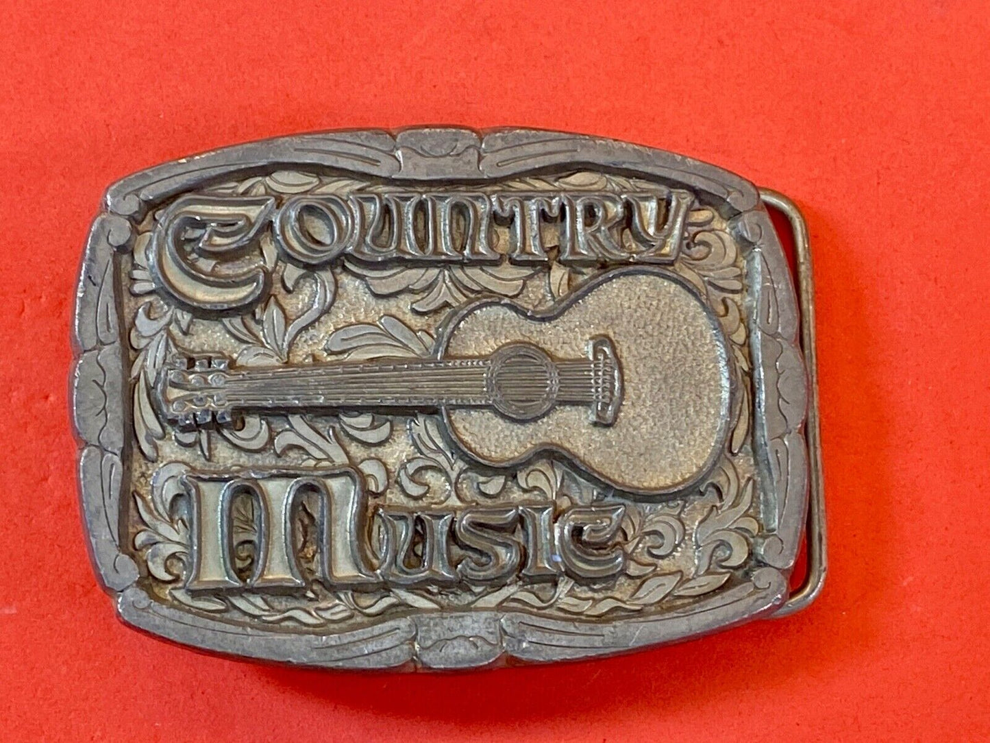 Vintage -Buckles Of America Masterpiece Country Music - Guitar Belt Buckle