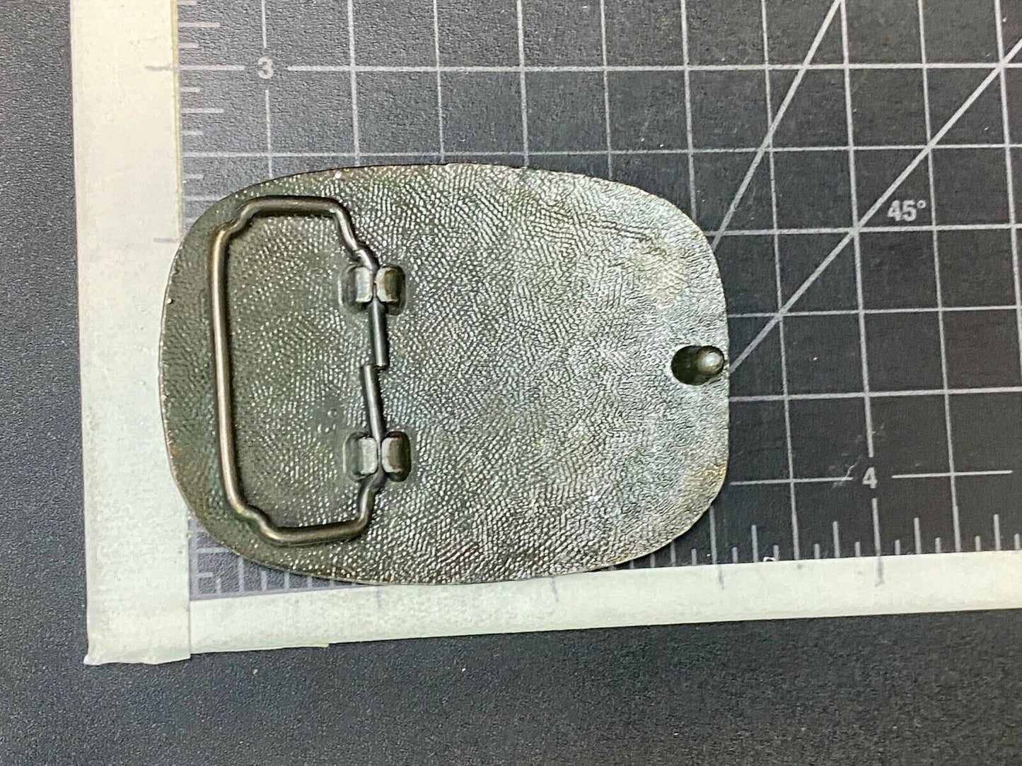 Tennis Game Novelty 70'S Cartoon Figure "Ad Out" Rounded Corner Belt Buckle