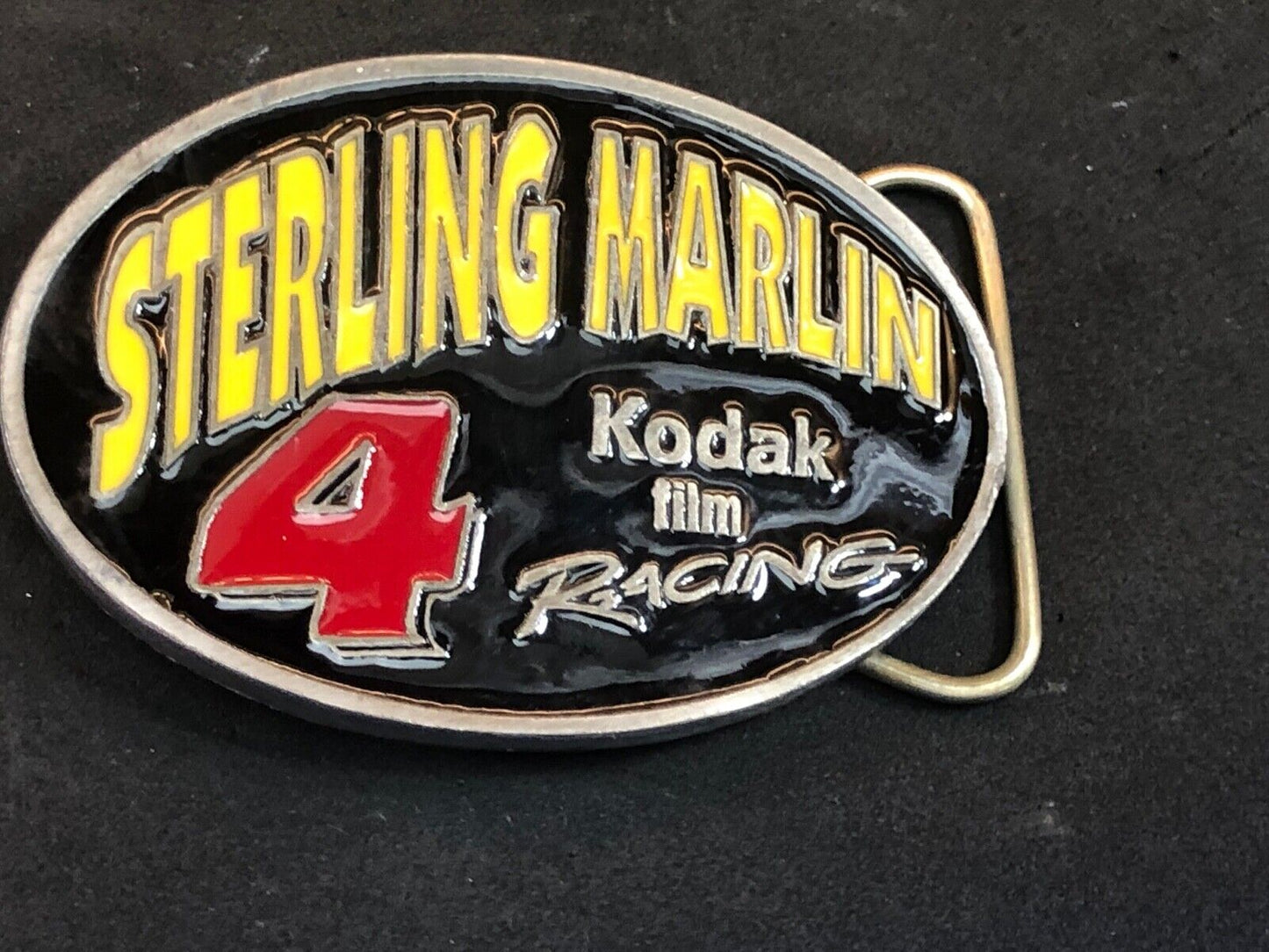 vintage 1996 STERLING MARLIN 4 KODAK FILM RACING Legends BELT BUCKLE