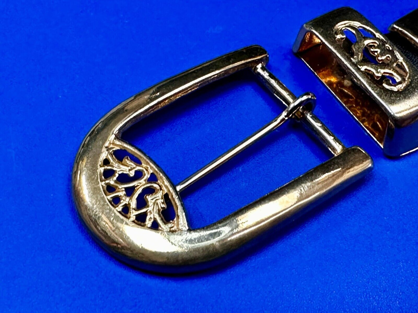 Three Piece Vintage Ranger Belt Buckle Set - Keeper & Tip Included