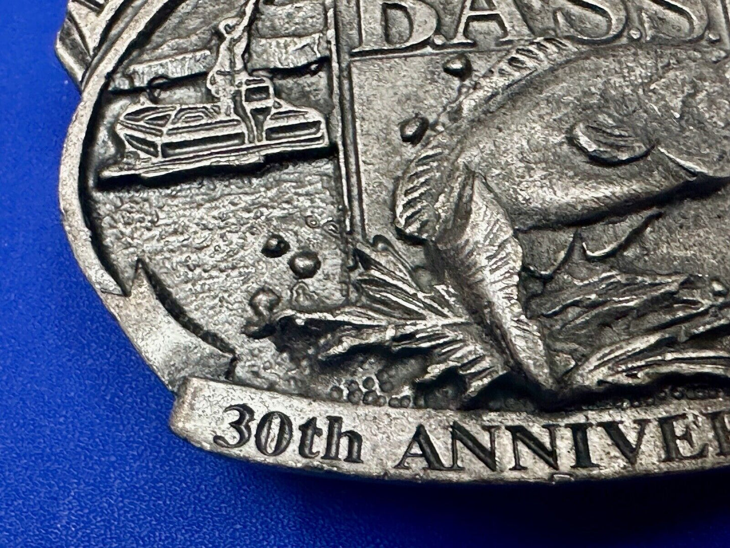 1997 BASS Bass Anglers Sportsman Society Fishing 30th anniversary belt buckle