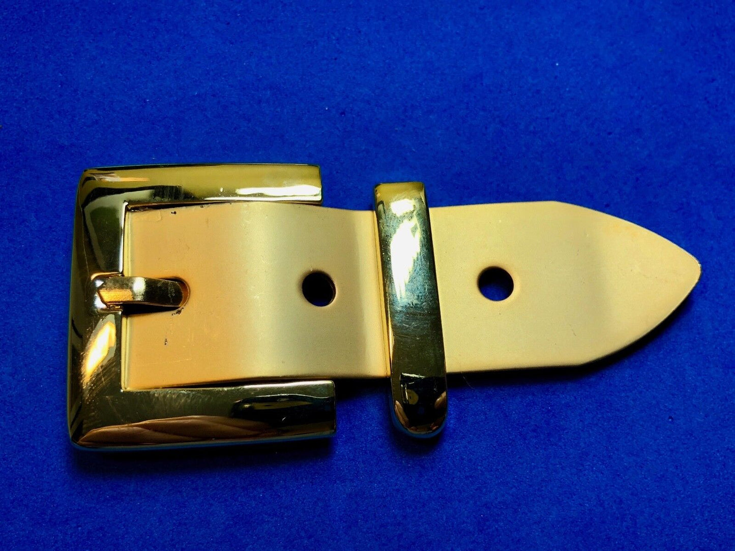 Vintage 2 piece Dress Brass Tone? Belt Buckle