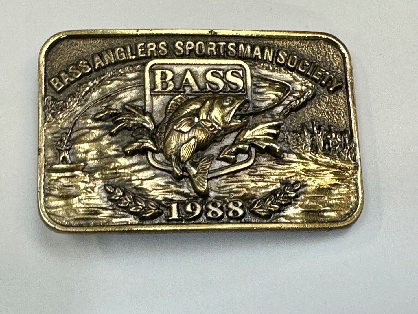 BASS Anglers Sportsman Society Fishing Club Great American belt buckle Co