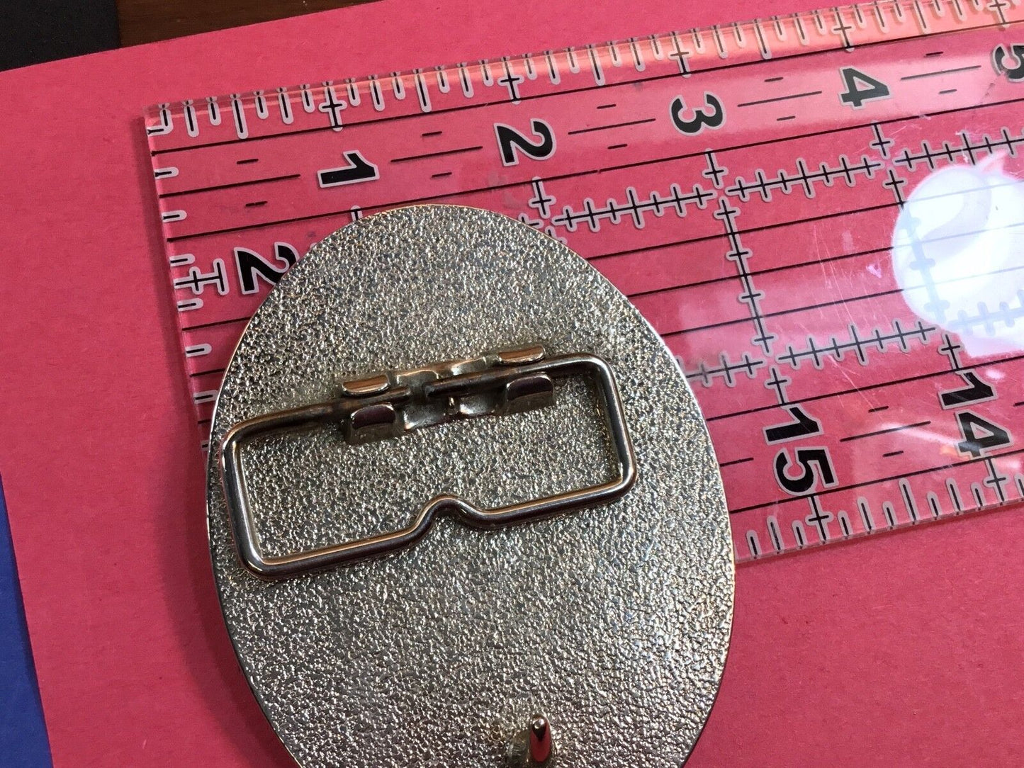 Vintage Belt Buckle. - American Eagle over mountainside featuring Rhinestone