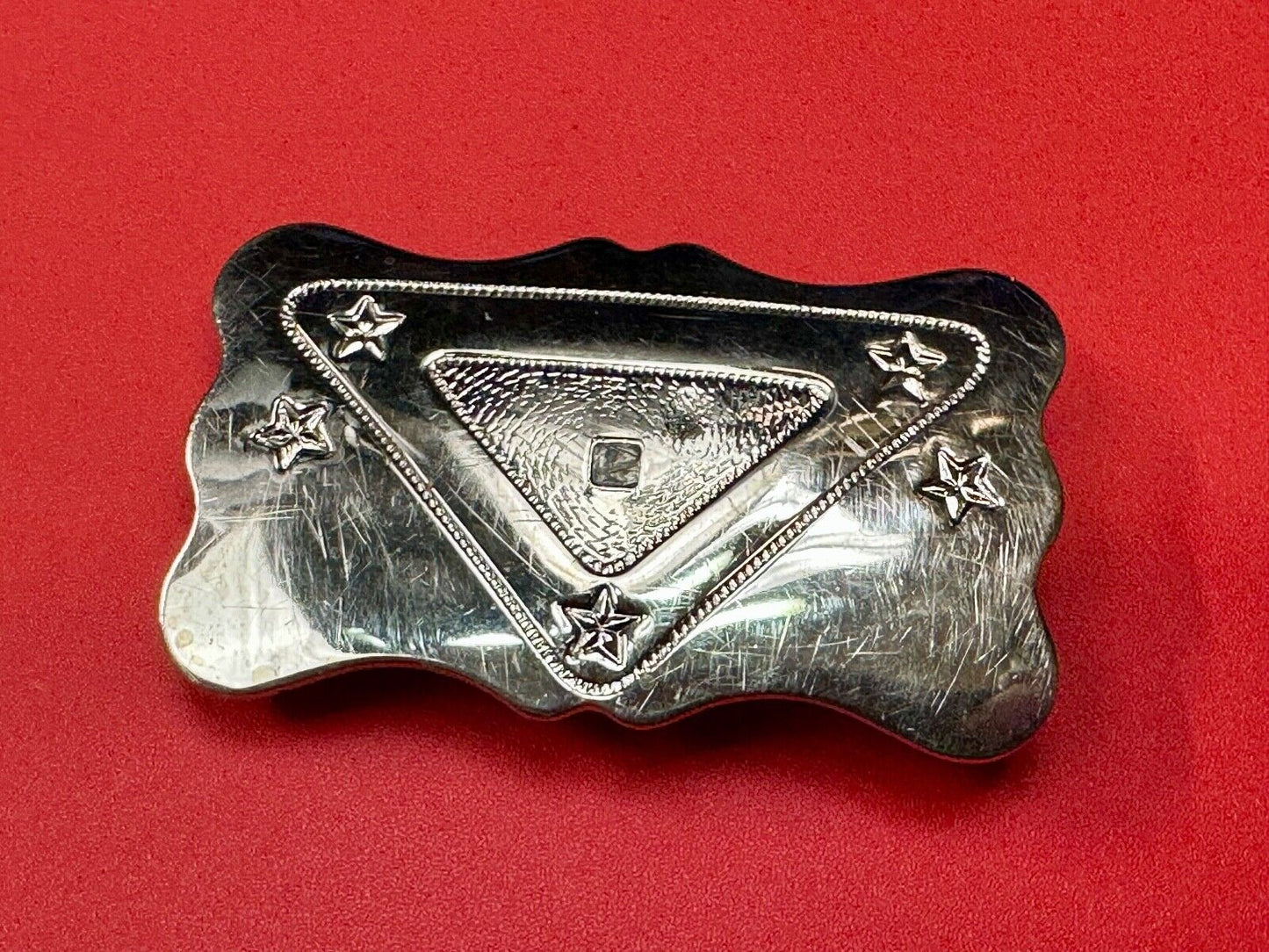Vintage Chambers ornate engraved project craft belt buckle - no centerpiece