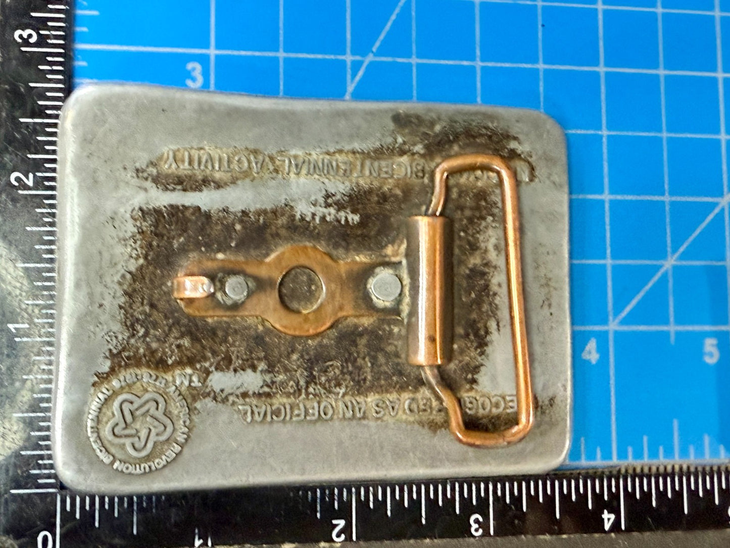 Bicentennial Wagon Train Pilgrimage to Pennsylvania 1776-1976 Belt Buckle