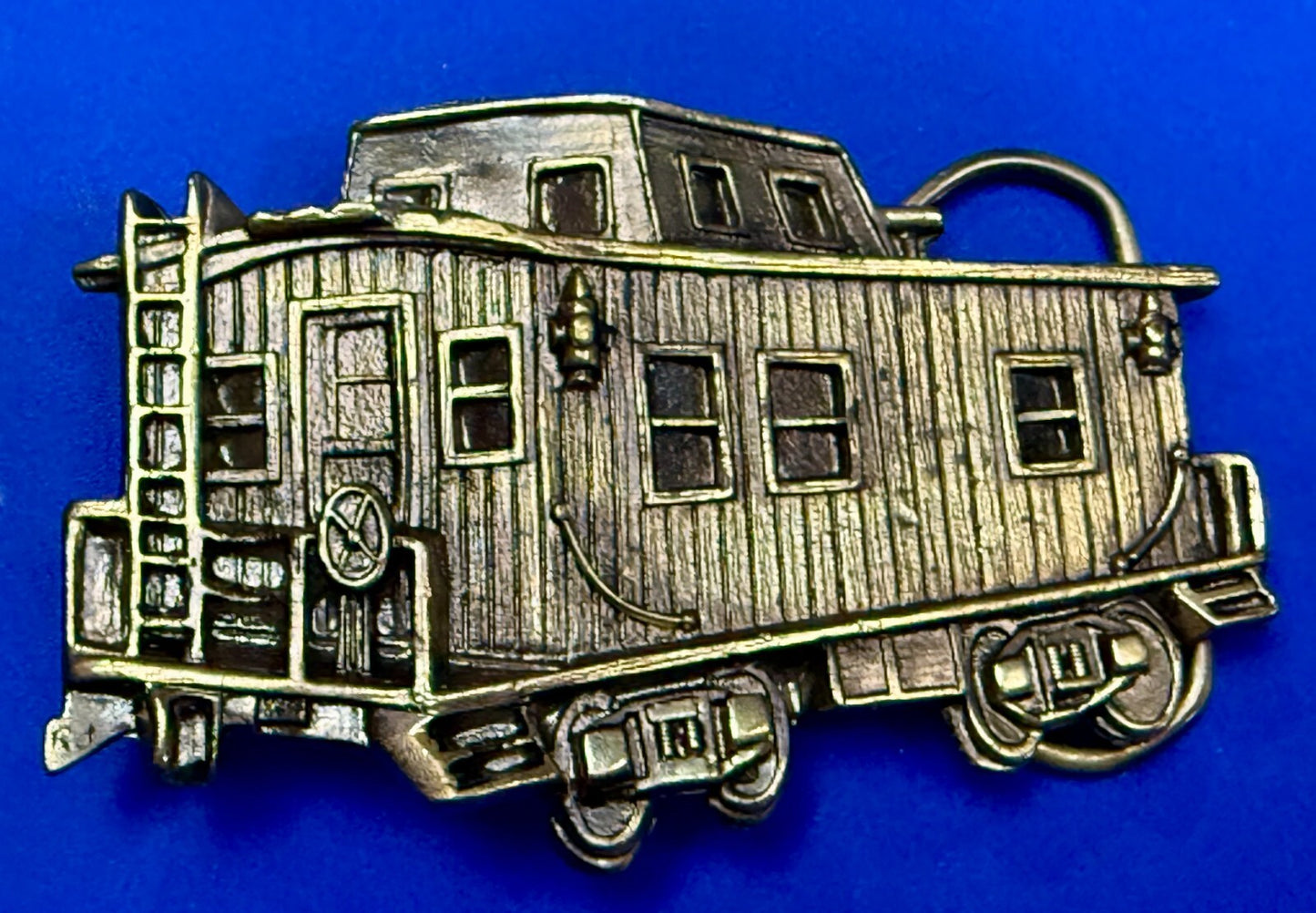 Vintage Caboose Railroad Car Freight Train 1979 The Great American Belt Buckle