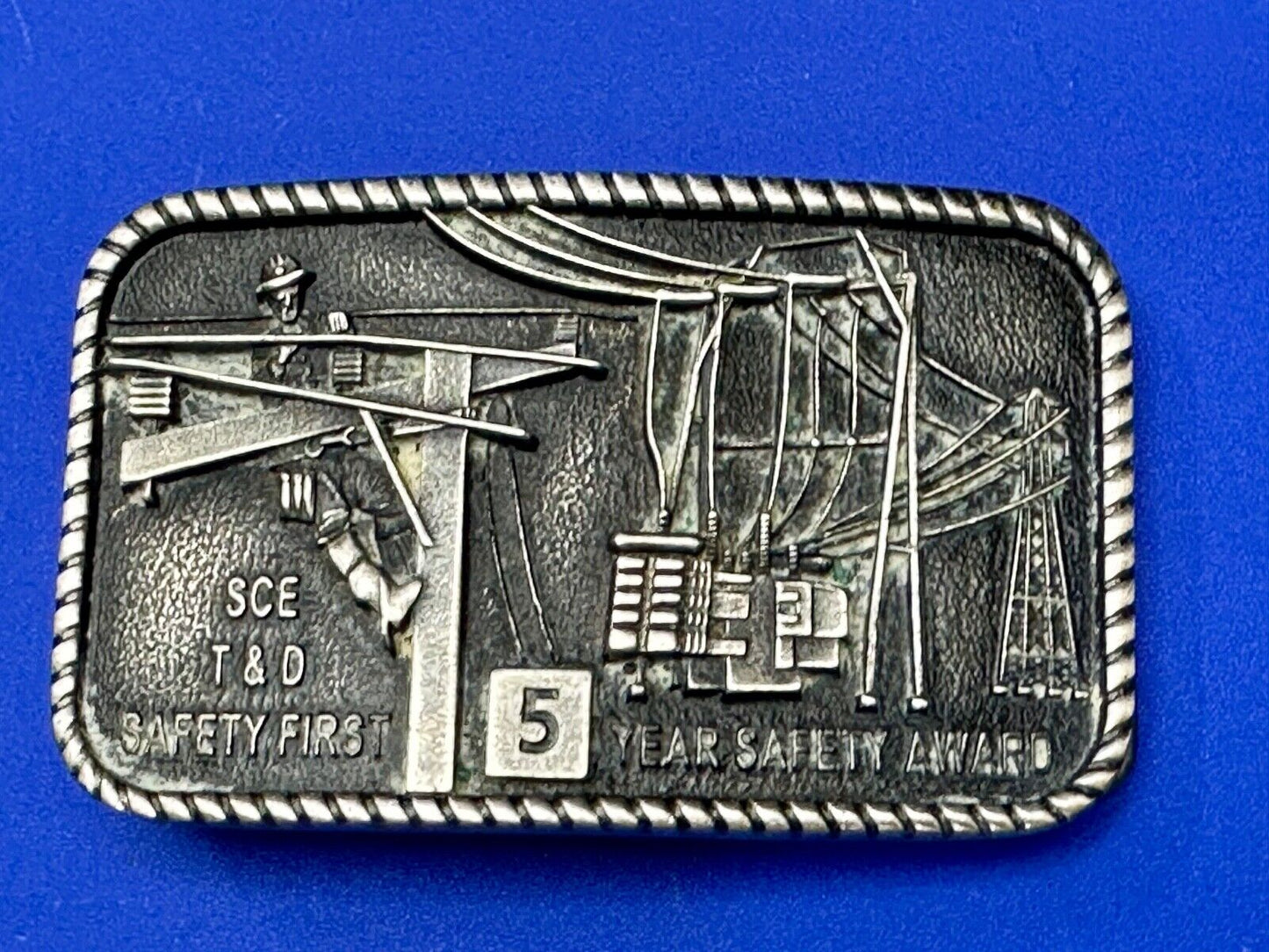 Belt Buckle SCD Pole Climber Safety award Belt Buckle