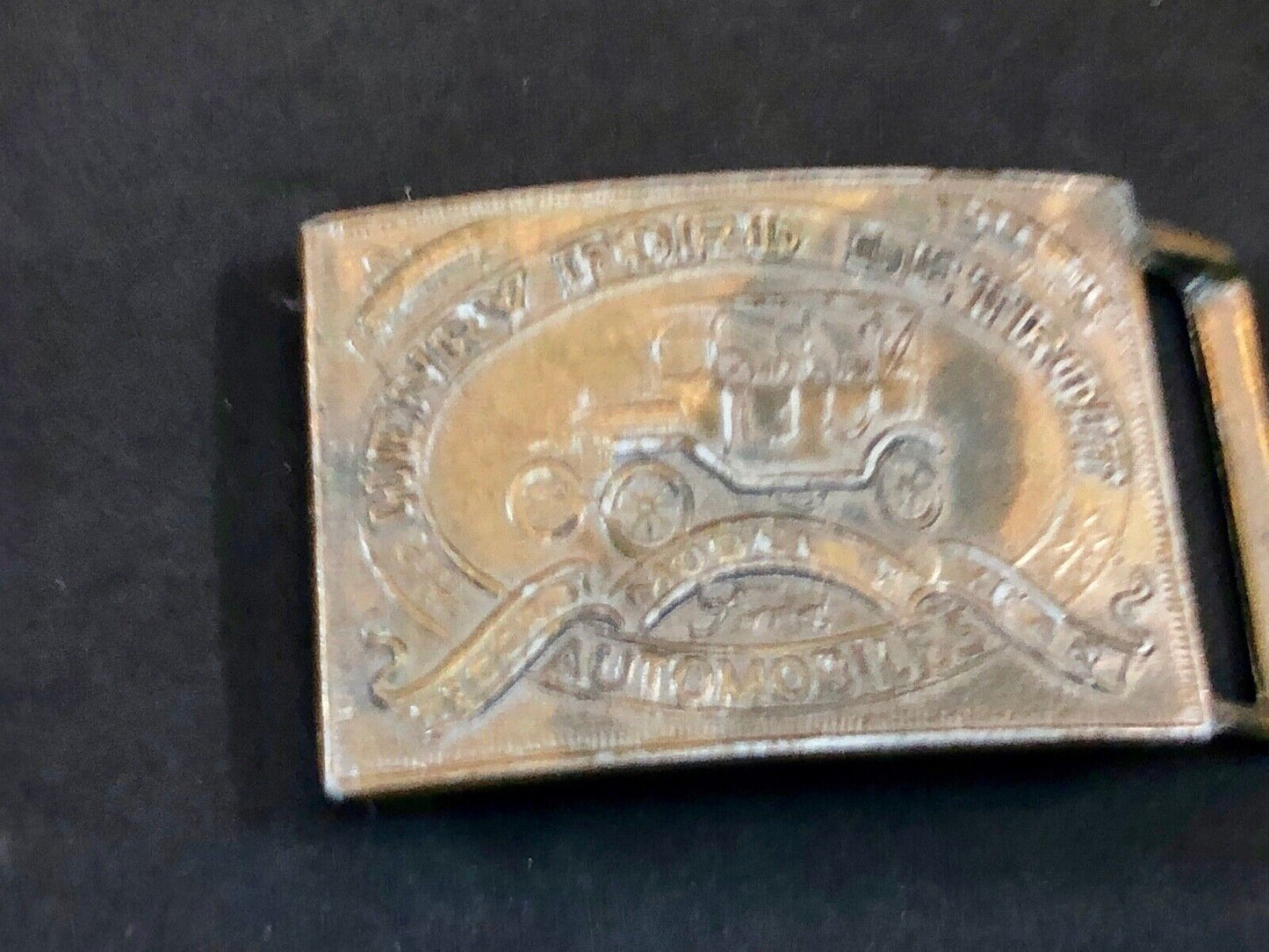 Vintage Belt Buckle Henry Ford Detroit Automobiles PC2020340010 Brass Metal Car