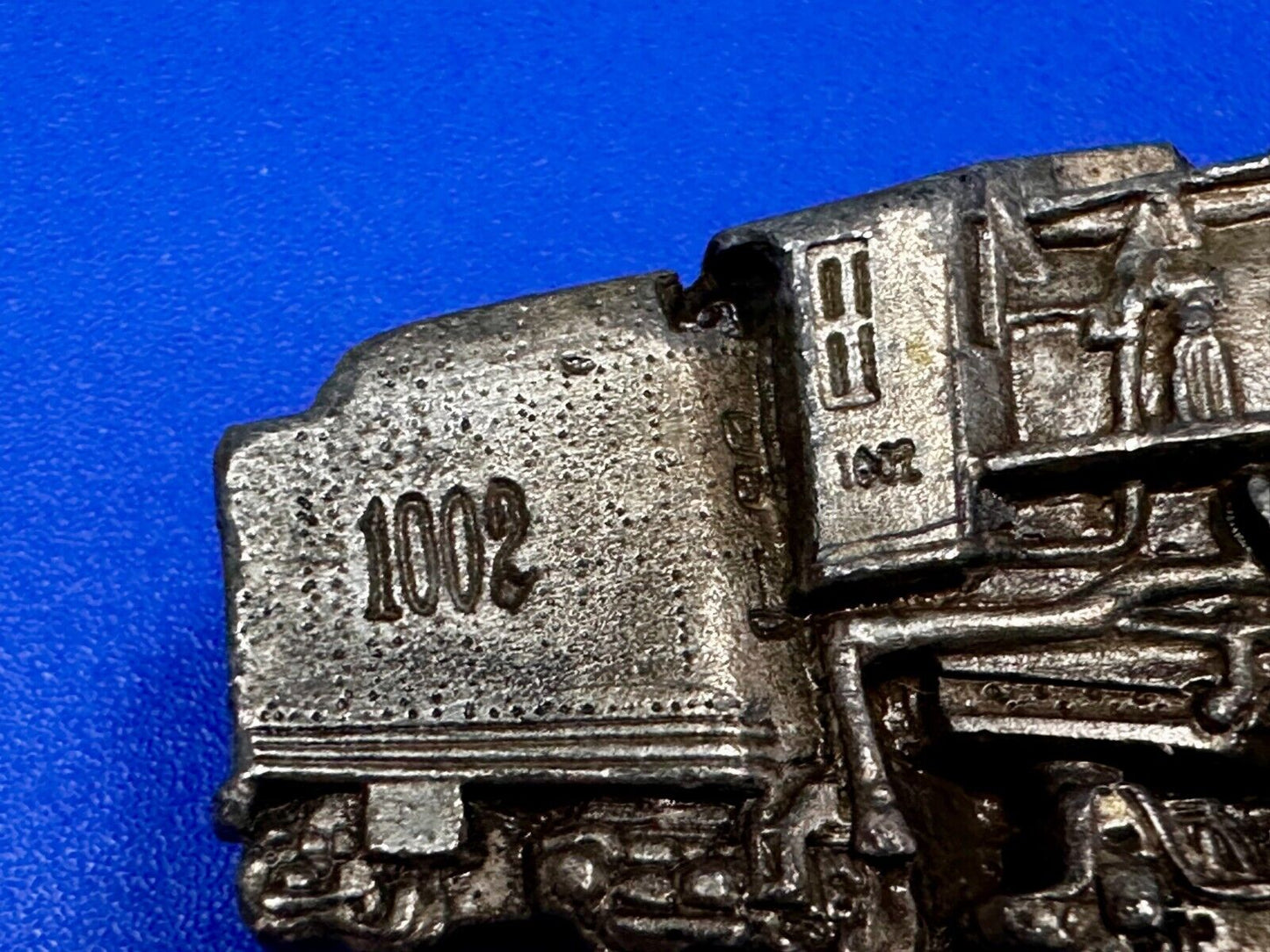Train Locomotive Steam Engine RR RailRoad Vintage 1978 Bergamot Belt Buckle