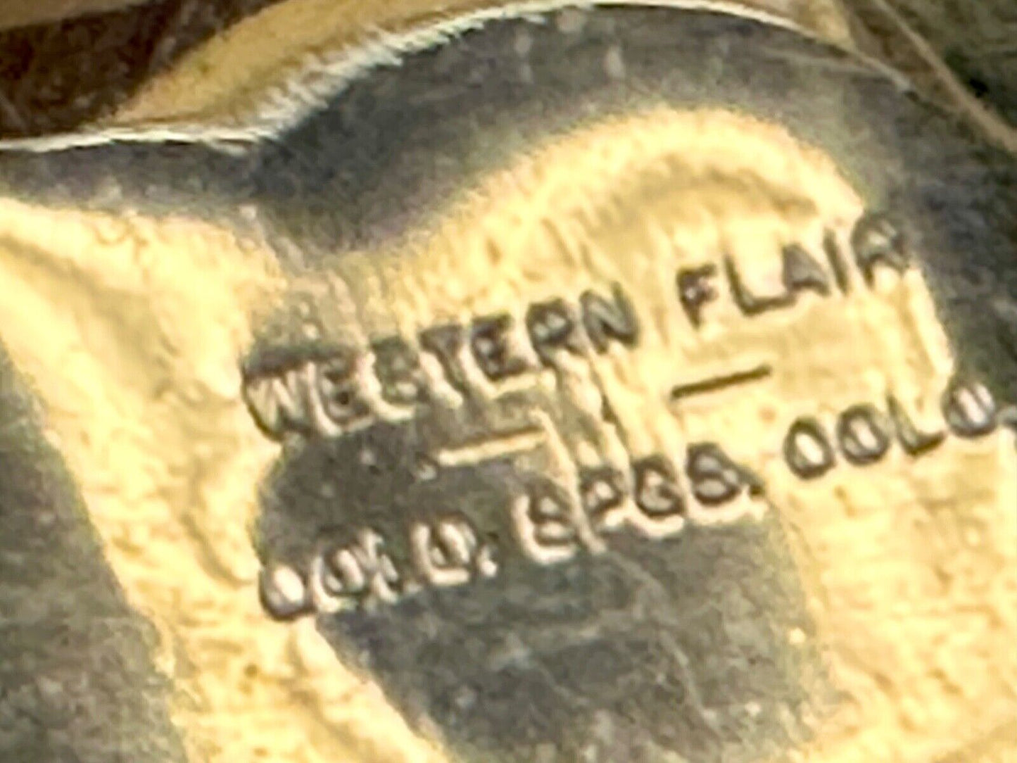 Beautiful Western Flair 3.5" wide engraved oval belt buckle