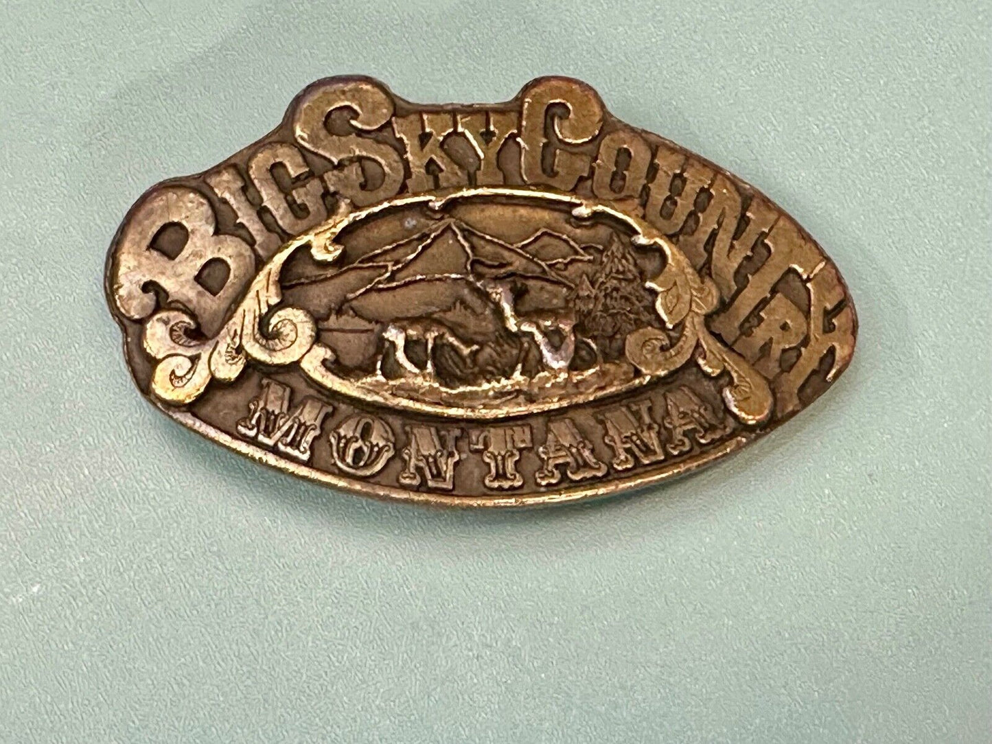 Big Sky Country Montana Vintage Collectable belt buckle by Adezy