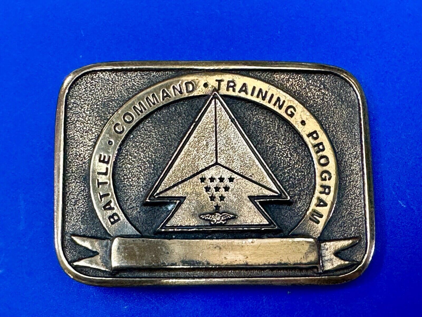Battle Command Training Program US Army award 1996 Western Heritage belt buckle