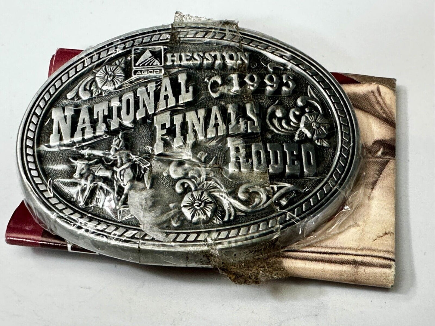 1995 Hesston National Finals Rodeo NFR Cowboys Youth Size NOS Belt Buckle
