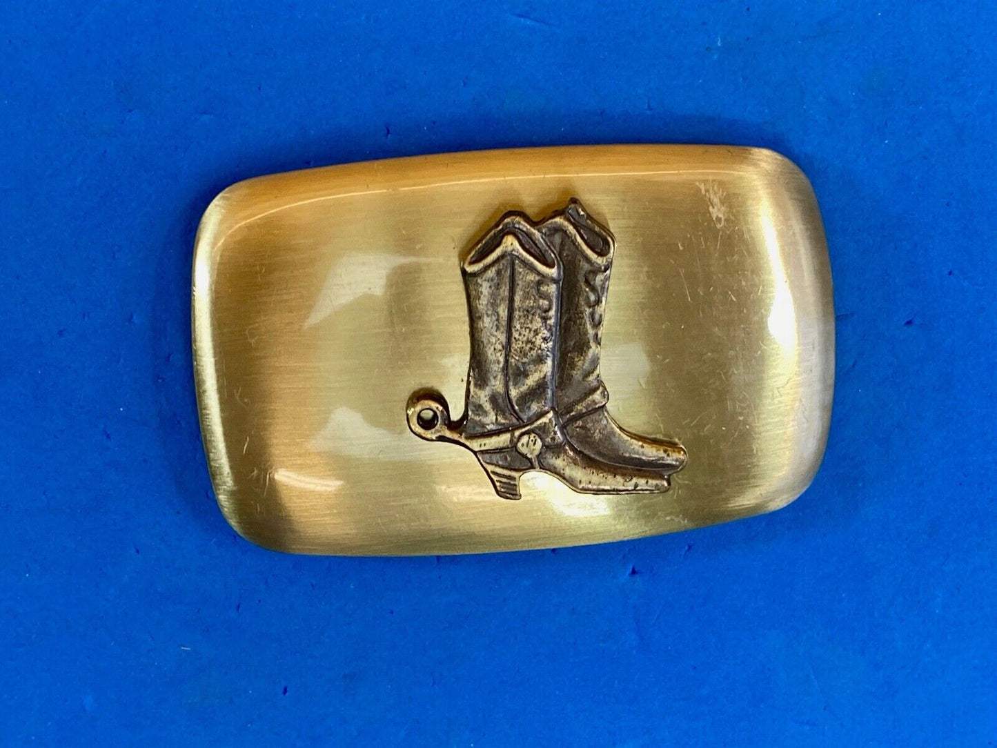 Vintage Chambers Western Rodeo Cowboy Boots With Spurs Belt Buckle