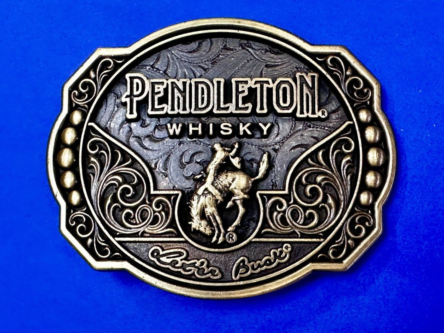 2024 Pendleton Whiskey Let'er Buck Rodeo Cowboy Montana Silversmiths Belt Buckle