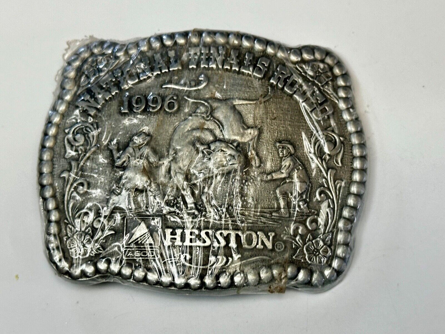 1987 National Finals Rodeo NFR Cowboy Western NOS Belt Buckle in wrap