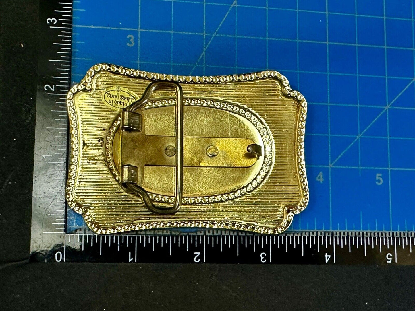 Vintage Cowboy Hat & Revolver Pistol Western Belt Buckle Cap Gun Buckle