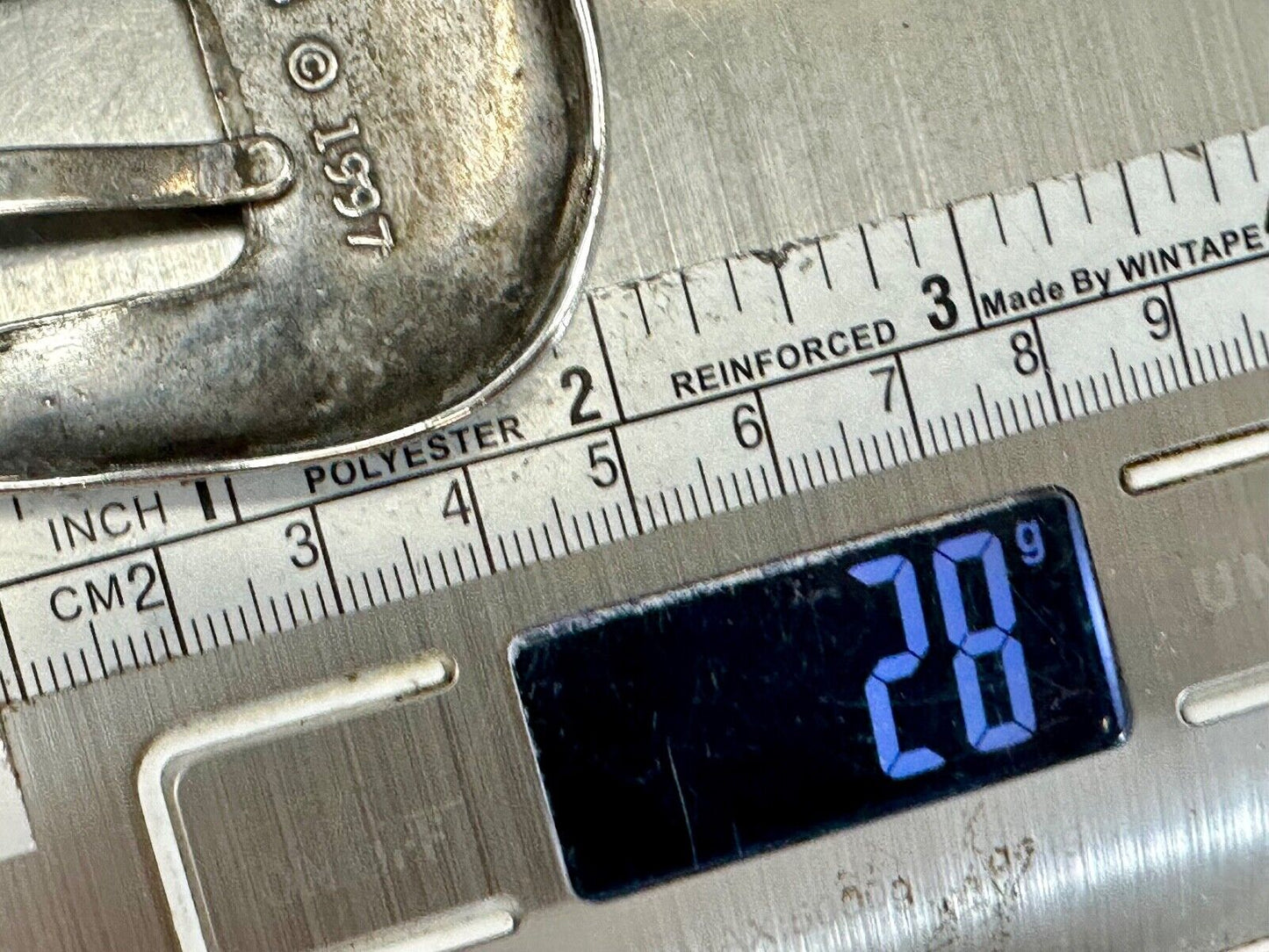 2" wide, silver tone ranger style cowgirls belt buckle